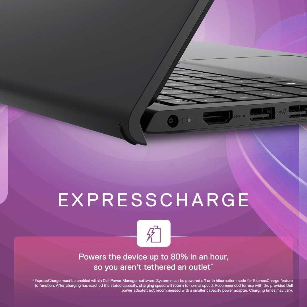 Dell 15, AMD Ryzen 3 7320U Processor (8GB RAM / 512GB SSD/Windows 11 + Office H&S 2024 + M365 / 15.6"(39.62 Cm) FHD Display / 12 Month Mcafee/Black Color/ 1.63 Kg/Thin & Light Laptop - Image 6