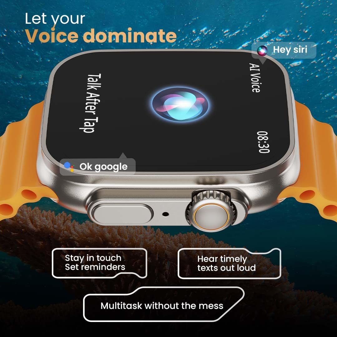 Boult GOBOULT (Formerly Newly Launched Crown Smart Watch 1.95'' Screen, BT Calling, Working Crown,Zinc Alloy Frame,900Nits Brightness, AI Voice Assistant,SpO2 Monitoring, 120+ Sports Mode(Tangerine) - Image 12