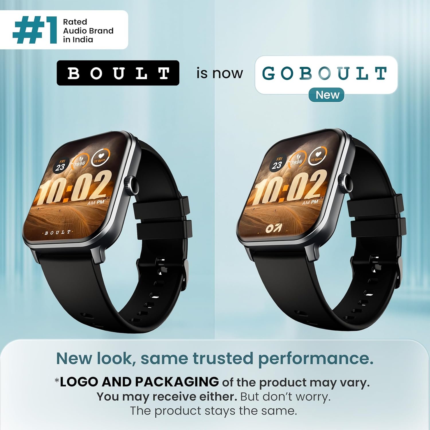 Boult GOBOULT (Formerly Drift+ Smart Watch 1.85''HD Screen, Bluetooth Calling, IP68, 500 Nits Brightness,150+ Watchfaces, AI Voice Assistant, SpO2 Monitoring, 100+ Sports Mode Smartwatch (Jet Black) - Image 3