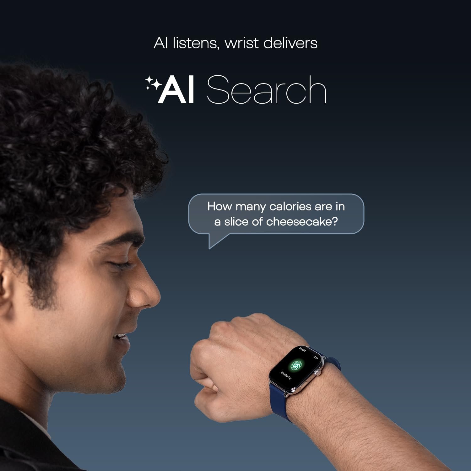 Noise Pulse 4 Max Smart Watch with AI Create (India's 1st Ever with Unlimited Watch Faces), AI Search, 1.96" AMOLED Display, Functional Crown, Premium Metallic Finish, Health Suite (Space Blue) - Image 4