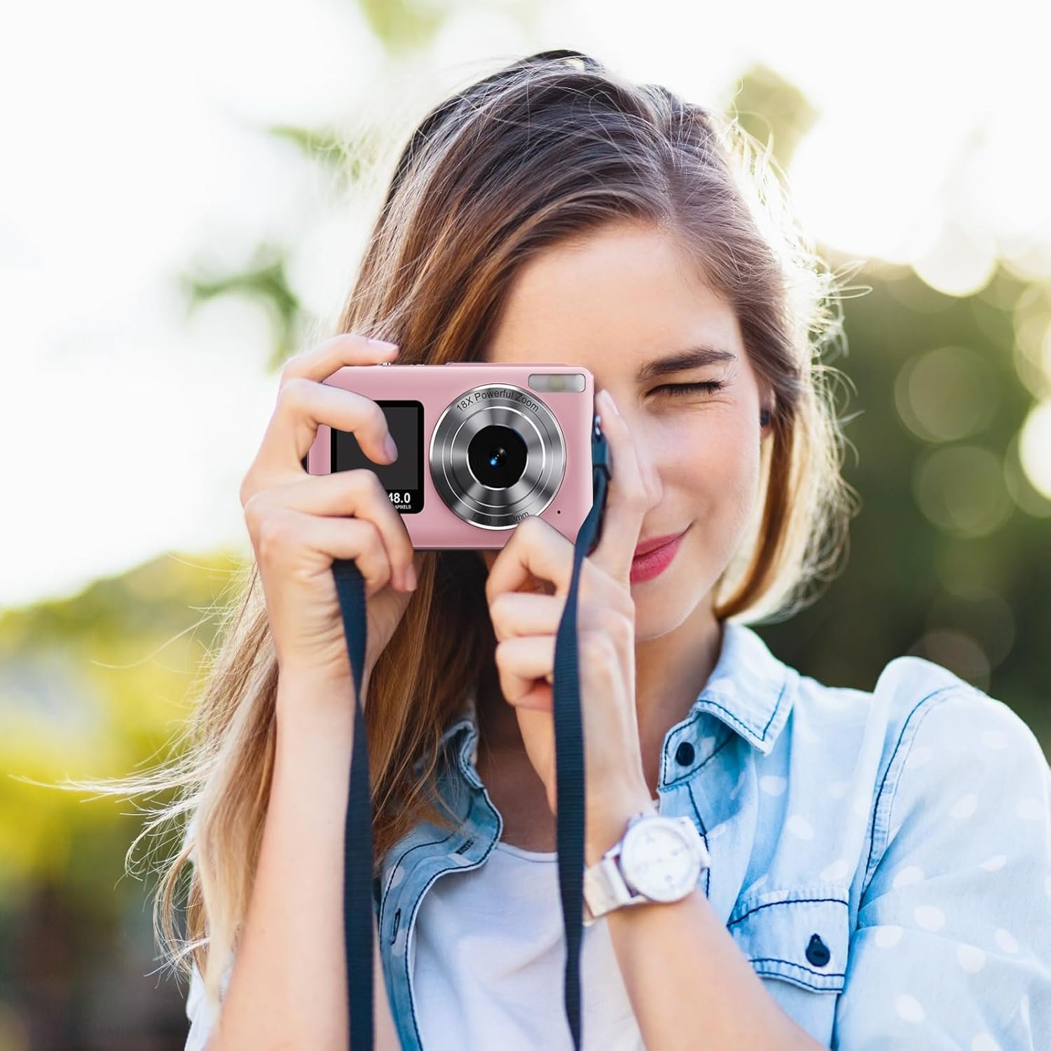 4K 48MP Digital Camera for Kids & Teens with Dual Screen & Autofocus, 16X Zoom, Pink - Image 6