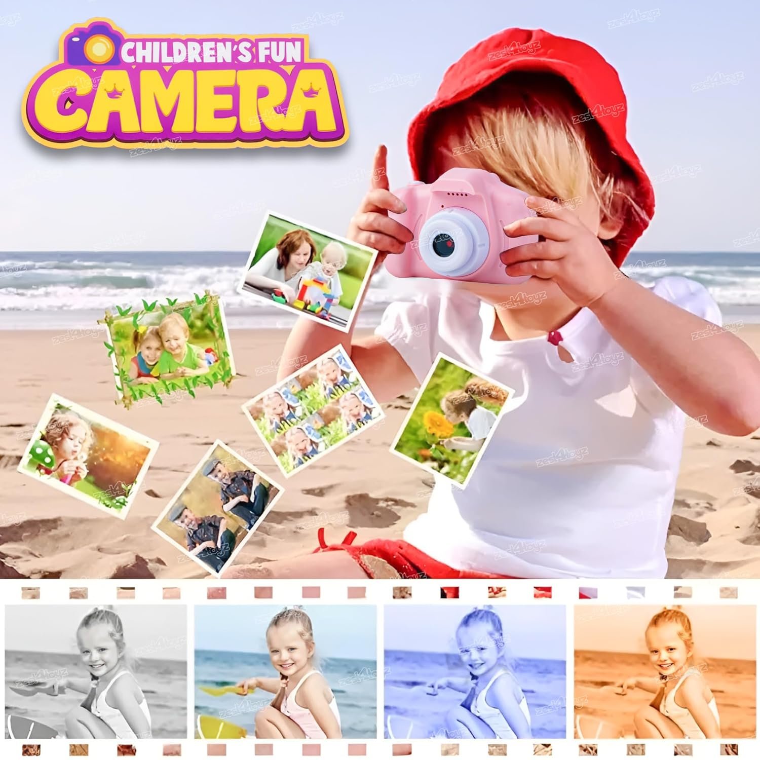 Zest 4 Toyz Digital Camera for Kids Camera for Photos and Videos Mini Camera for Photography USB Rechargeable with 2 Inch Screen HD Capture Expandable Memory Gift for Kids - Multicolor - Image 7