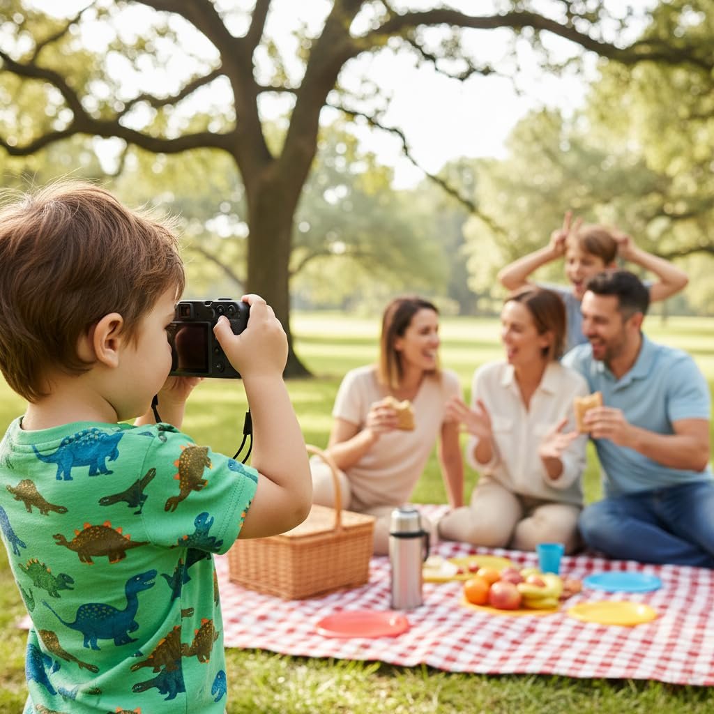 Digital Camera | HD Dual-Camera with Periscope Lens, 8MP CMOS, Manual Control, Lithium Battery, TF Card Slot PVC Build, Black, Ideal for - Image 6