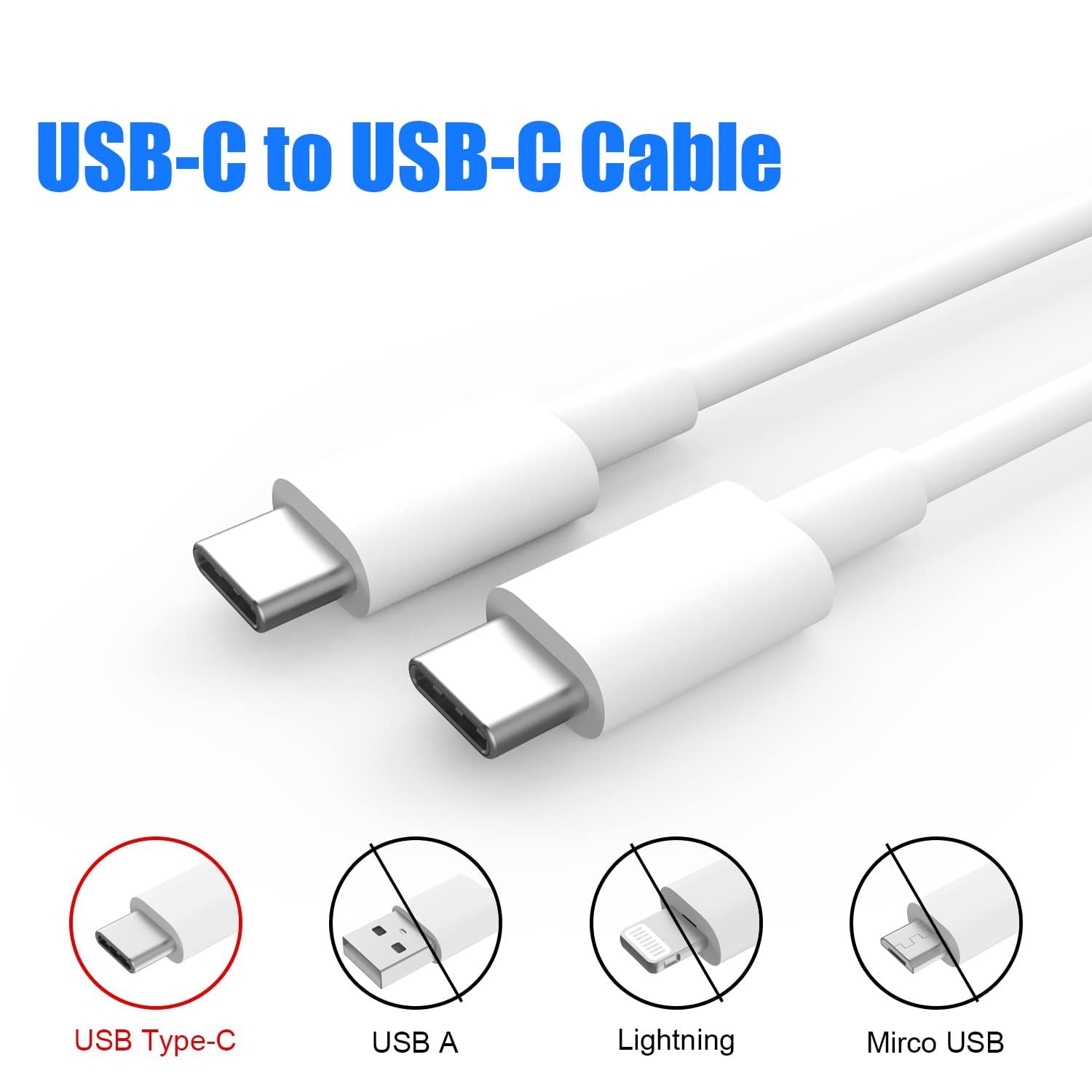 Samsung Original Type C to C 3.3 FT 25W Fast Charging USB C Cable High-Speed Data Transfer & Power Delivery, for Galaxy A06,F06,A16,M05s,A25,S25,M15,F15,A15,A14,M14,F14,M34,F34,S23 Type-C Cord, White - Image 3