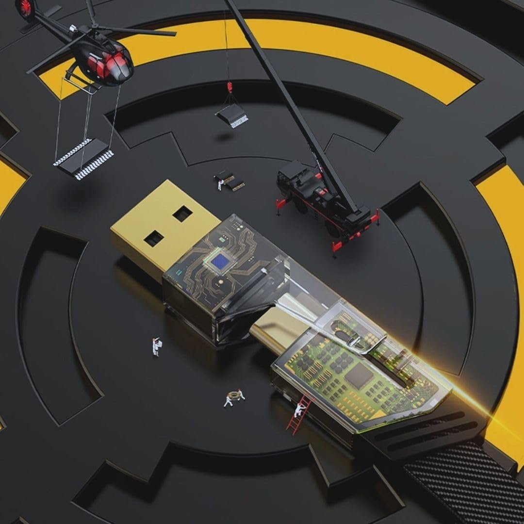 FLAT WIRE cable 4 in 1 Fast Charging Cable, 65W Braided Multi Charging Port with USB C, USB A, and Lightning Connectors, 3.3 Ft, Compatible with Phones, Tablets, Laptops - Image 5