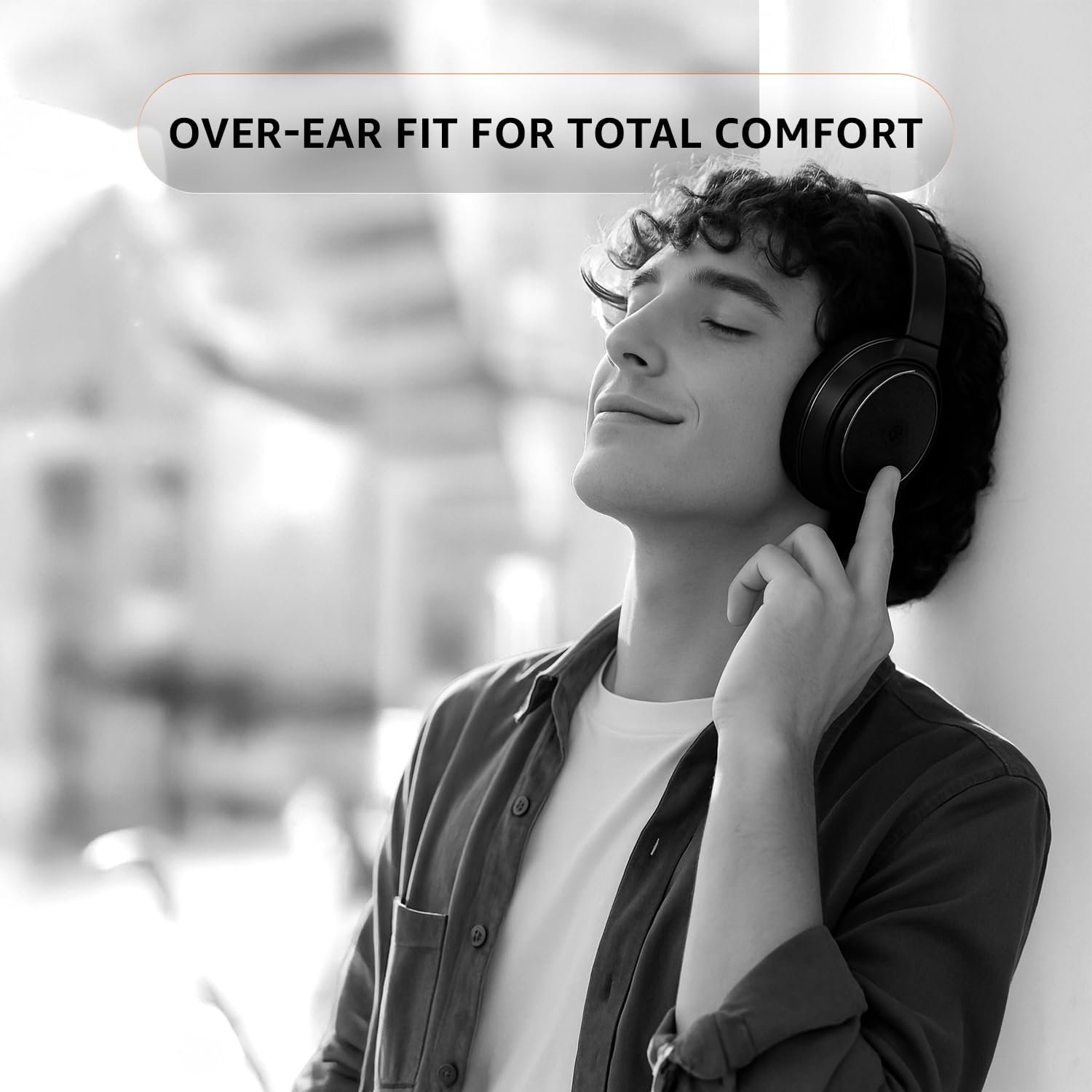 Amazon Basics Pro Series ANC Over Ear Wireless Headphones, Hybrid ANC (Up to 38 dB), Bluetooth 5.3, 28 Hr Playtime, Noise Cancelling with Mic, 40mm Drivers, Ergonomic Foldable Design, Black - Image 7