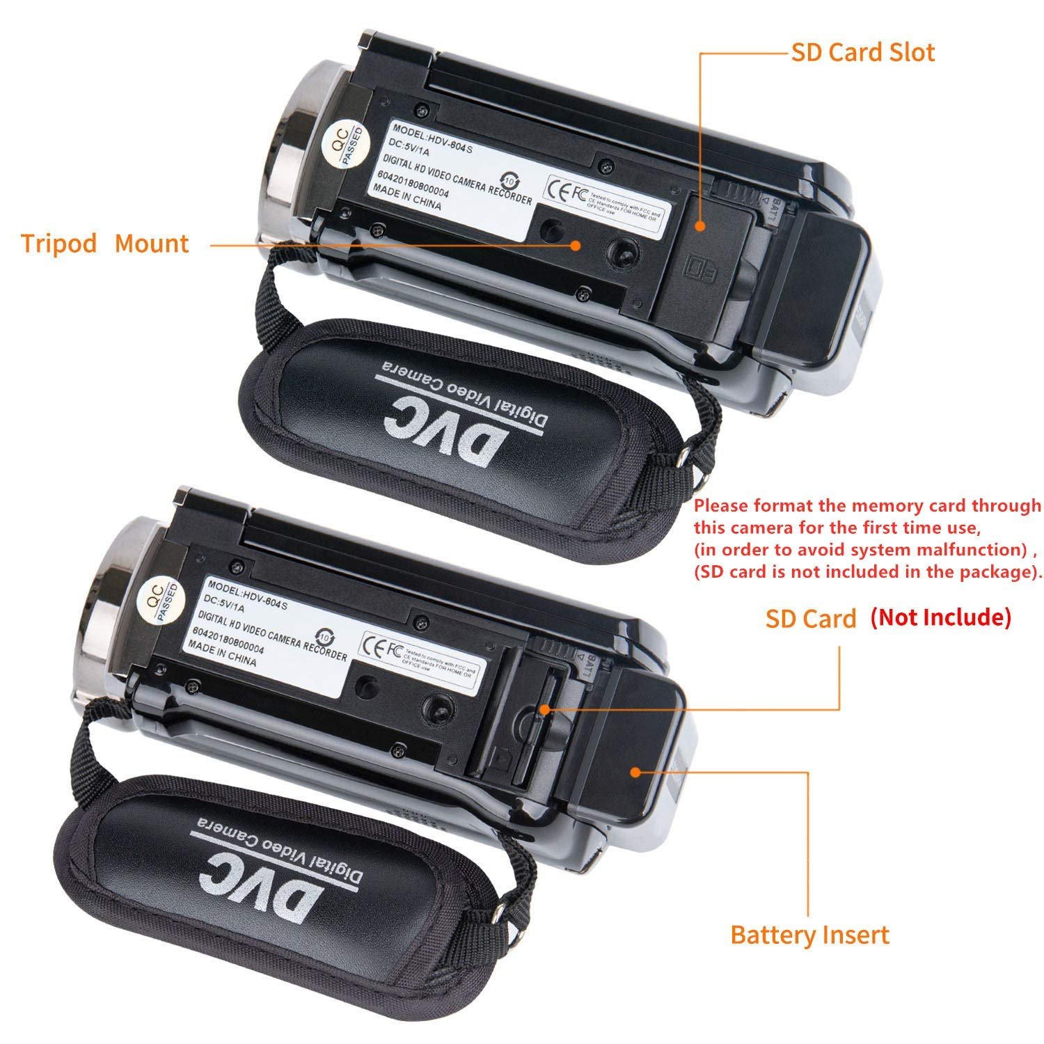 Video Camera Camcorder Digital YouTube Vlogging Camera Recorder kicteck Full HD 1080P 15FPS 24MP 3.0 Inch 270 Degree Rotation LCD 16X Digital Zoom Camcorder with 2 Batteries(604s) Black - Image 4