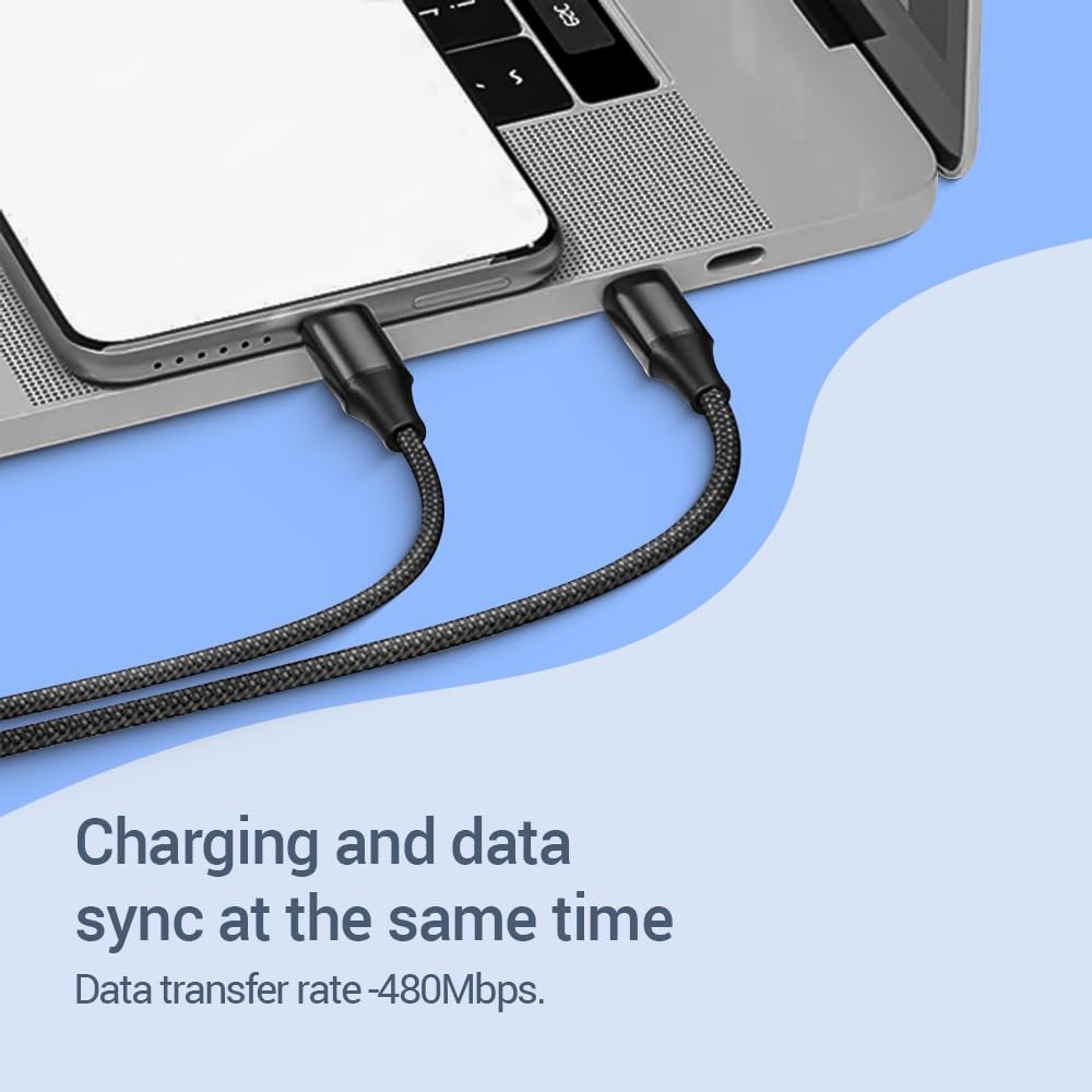 UNIGEN USB Type C to USB C Cable Fast Charging Cord, On The Go Magnetic Charging Cable for Car, Compatible with iPhone 16 Pro Max, 15, Galaxy S21 S20 Ultra, Up to 60W 3.9FT/1.2M - Image 3