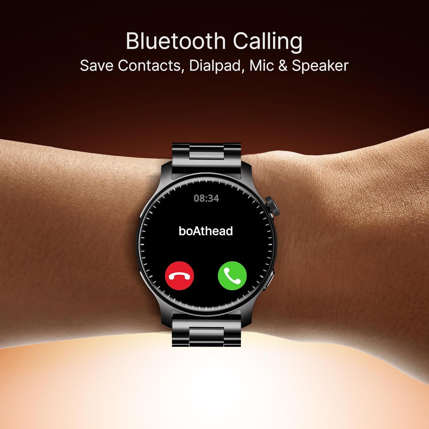 boAt New Launch Ultima Prime smartwatch with 1.43” AMOLED Display, Personalized Fitness Nudges, Functional Crown,100+ Sports Modes, Watch Face Studio (Steel Black) - Image 3