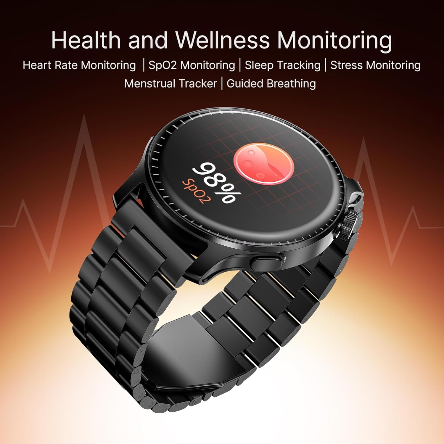 boAt New Launch Ultima Prime smartwatch with 1.43” AMOLED Display, Personalized Fitness Nudges, Functional Crown,100+ Sports Modes, Watch Face Studio (Steel Black) - Image 7