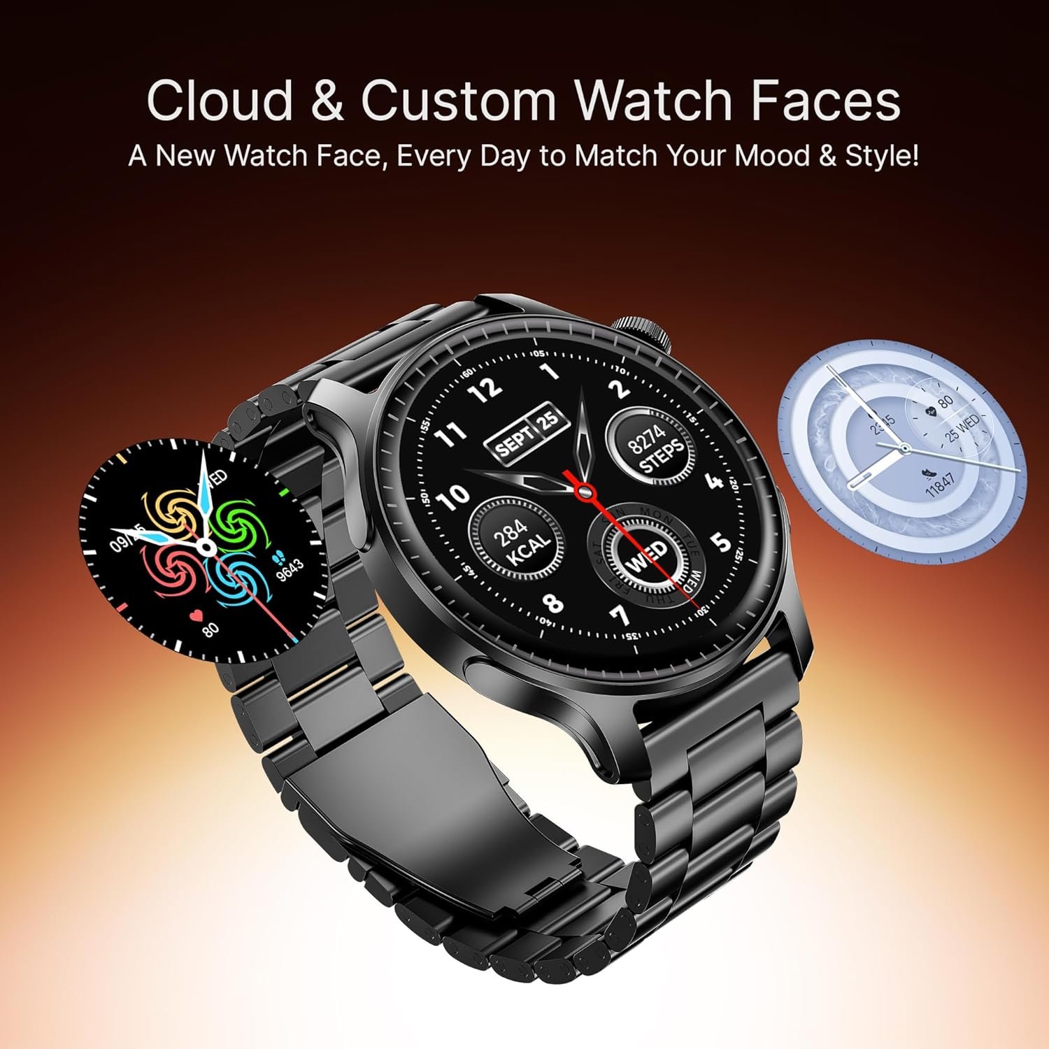 boAt New Launch Ultima Prime smartwatch with 1.43” AMOLED Display, Personalized Fitness Nudges, Functional Crown,100+ Sports Modes, Watch Face Studio (Steel Black) - Image 11