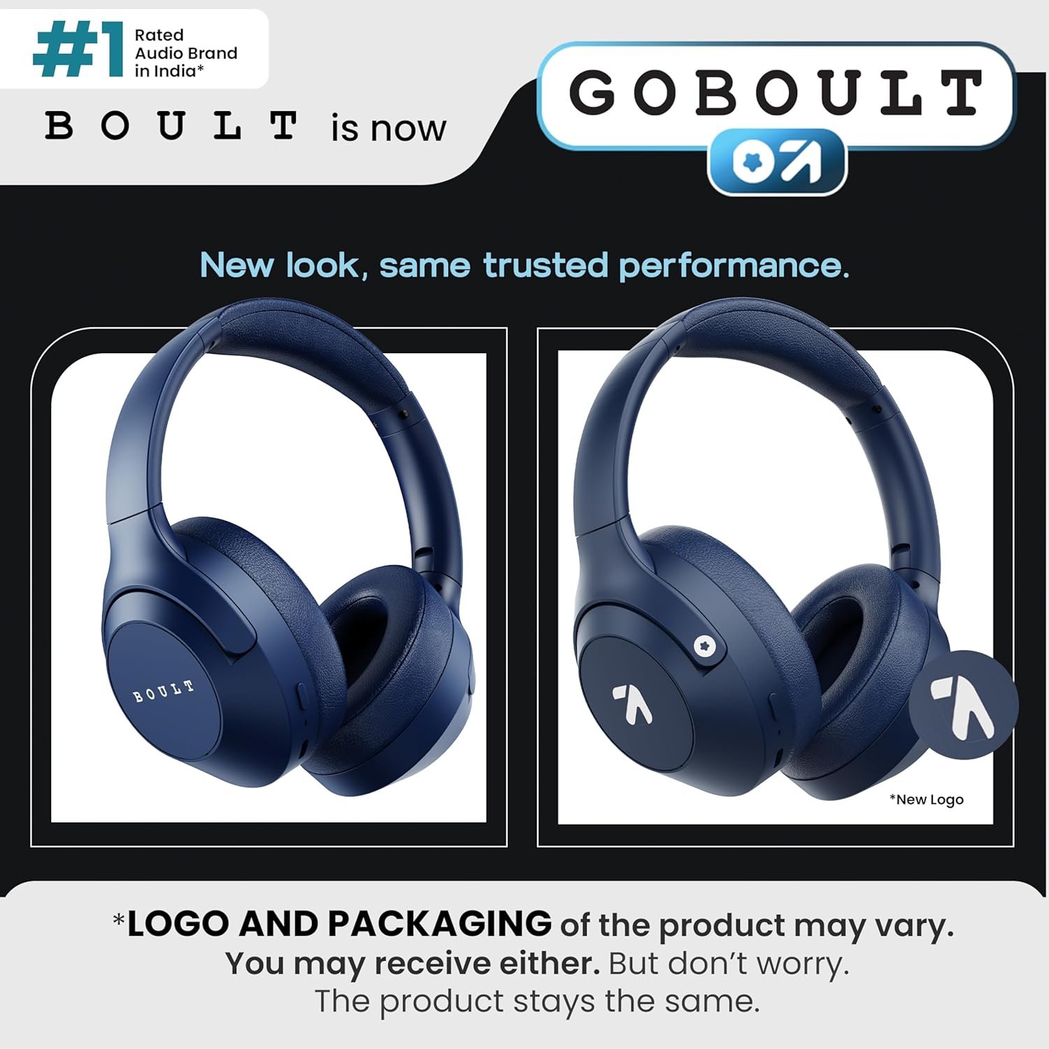 GOBOULT Flex On Ear Bluetooth Headphones with 80H Playtime, 40mm Bass Drivers, Zen™ ENC Mic, Type-C Fast Charging, BT 5.4, AUX, 60ms Low Latency, IPX5, Wireless Headphone(Navy Blue) - Image 3