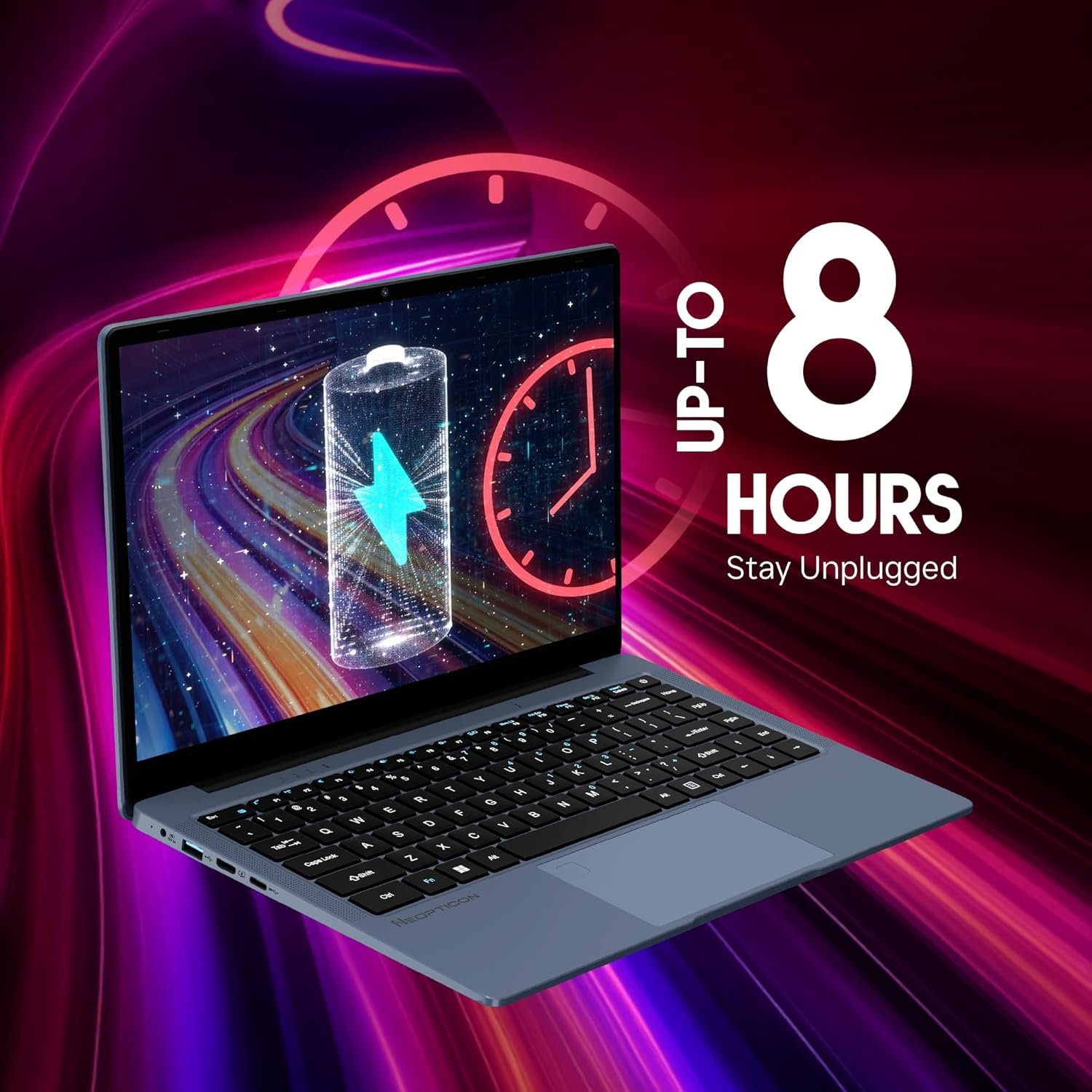 BrowseBook 14.1" FHD IPS Laptop | Best Student & Office Work Laptop | Celeron N4020 | 4GB RAM | 128GB SSD | Windows 11 | 38Wh | 1.3kg | Grey - Image 5