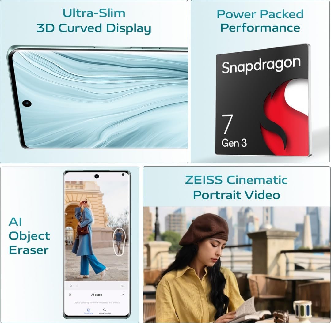 Vivo V40 5G Smartphone (Ganges Blue, 8GB RAM, 128GB Storage) - Image 3