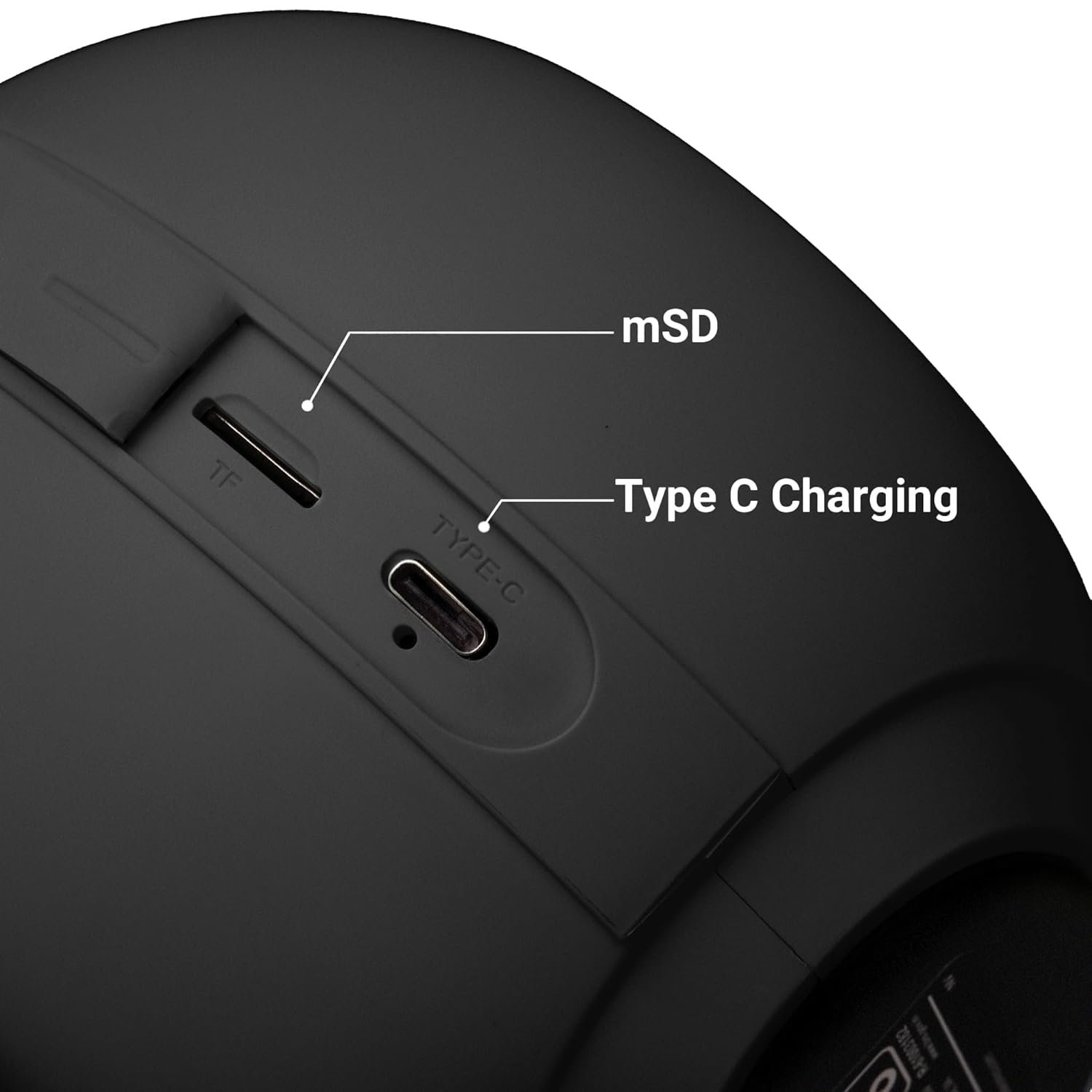 ZEBRONICS Sound POD 30 Portable Bluetooth Speaker, 12 Watts, Upto 8 Hours Playback, Passive Radiator, BTv5.3 | mSD | TWS | Splash Proof, RGB LED, Carry Handle, Deep Bass (Black) - Image 5