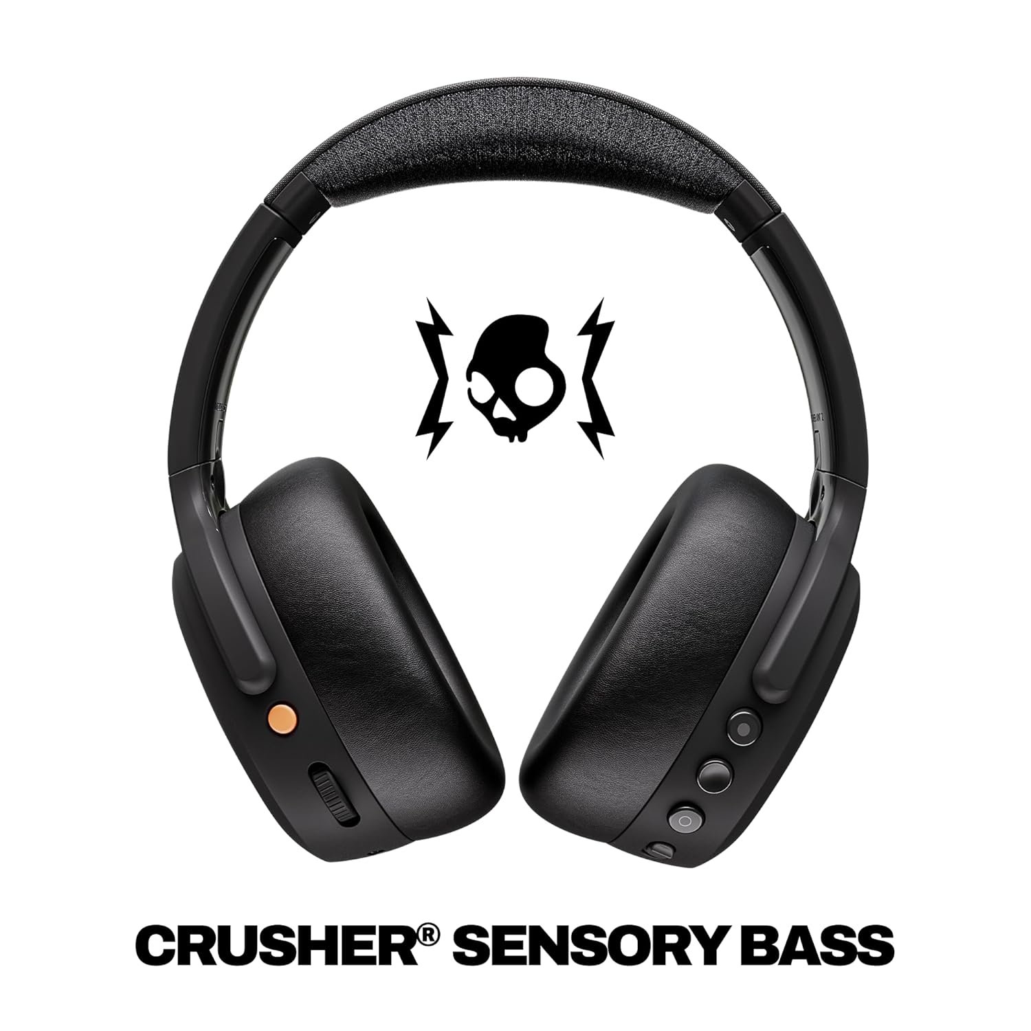 Skullcandy Crusher ANC 2 Over-Ear 4-Mic Active Noise Cancelling Wireless Headphones with 100 dB Sensory Bass, 40mm Drivers, Dual-Device Pairing, 50Hr Battery, Alexa Enabled – Black - Image 3