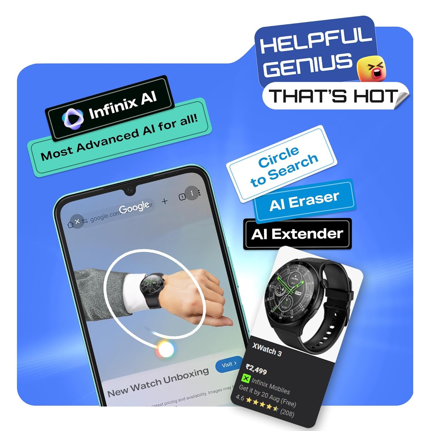 Infinix HOT 60i 5G (Sleek Black, 4GB RAM, 128GB Storage) | True 5G (Works On Jio, Vi, Airtel)|6000mAh Biggest Battery|Most Advanced Infinix AI- AI Eraser, Circle to Search - Image 8