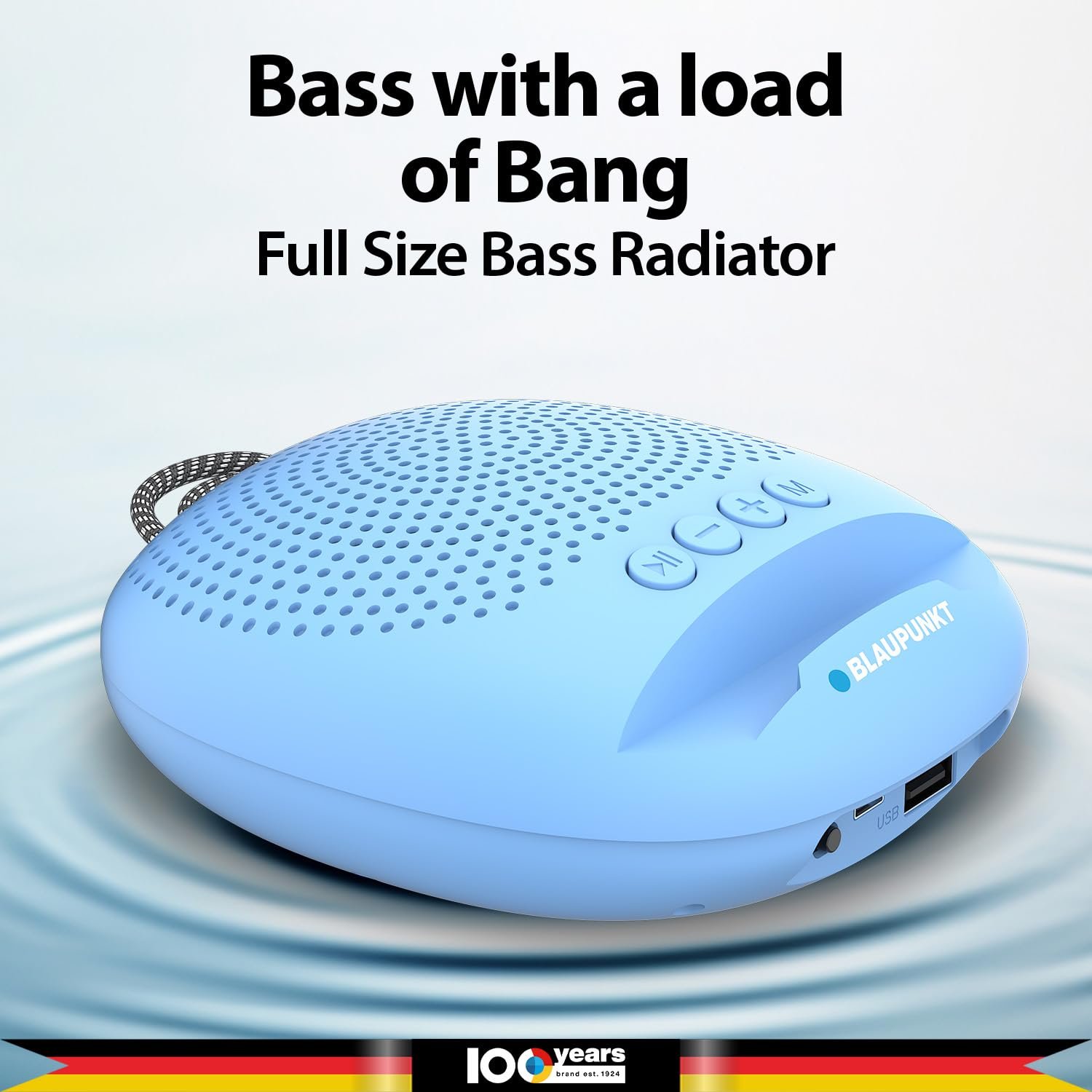 Blaupunkt BT03.5 Portable Pocket Friendly Bluetooth Speaker I Deep Bass I Built-in Mobile Stand I TWS Function I Built-in mic for Phone Calls/Work from Home I Outdoor Ready (Light Blue) - Image 4