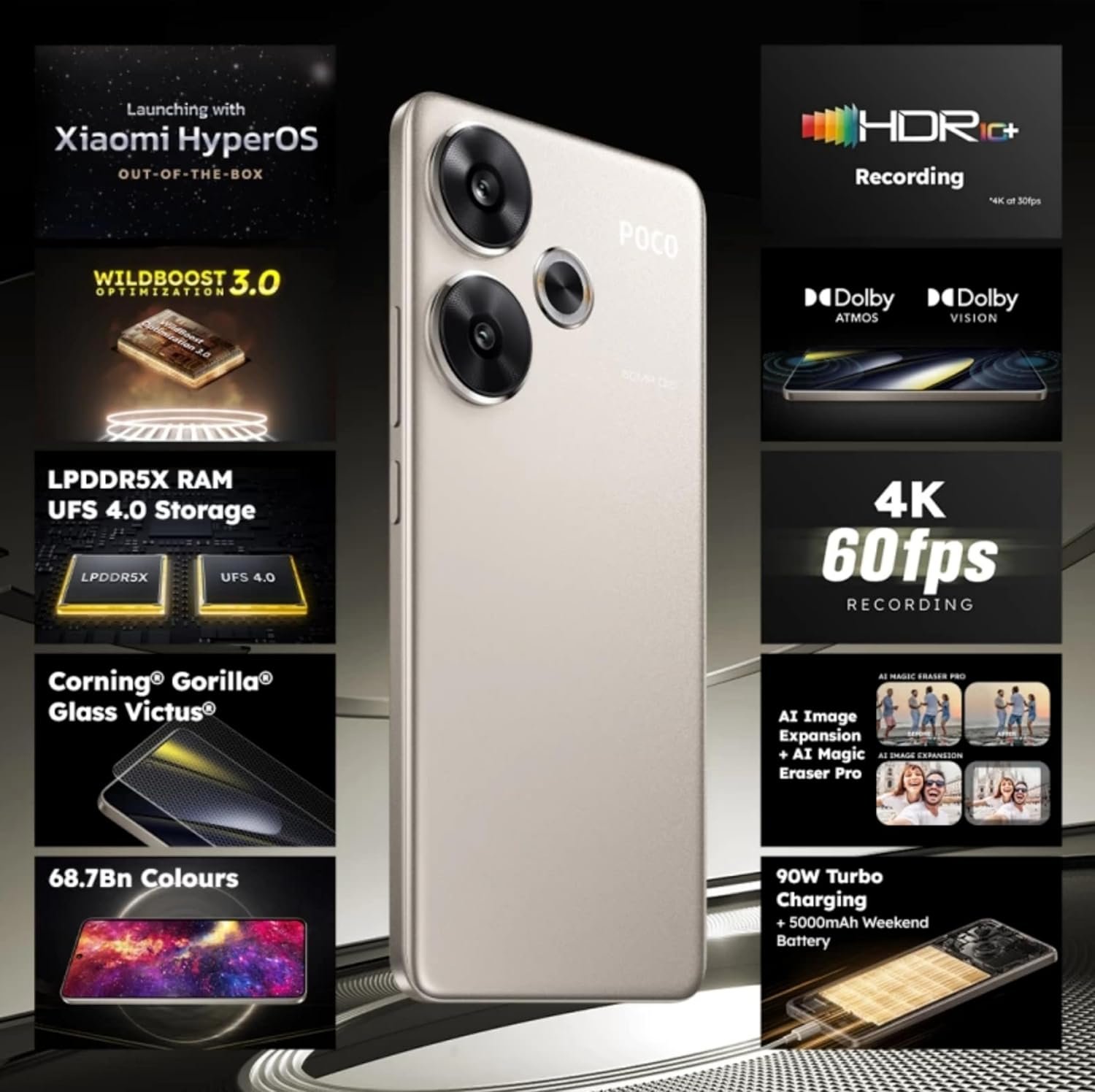 POCO F6 12gb 256gb Titanium Color - Image 3