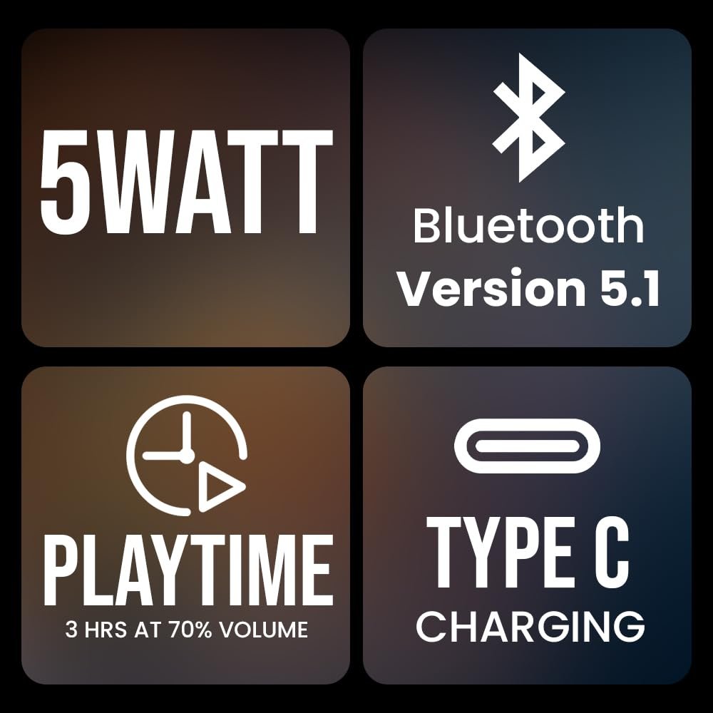 Toreto Fidget Pop Portable Bluetooth Speaker 5W | BT v5.1, RGB Lights, 360° Rotation Spinner, TWS Stereo, Type-C Fast Charging, 6H Playtime, Portable Hanging Design with Lanyard (Ember Black) - Image 4