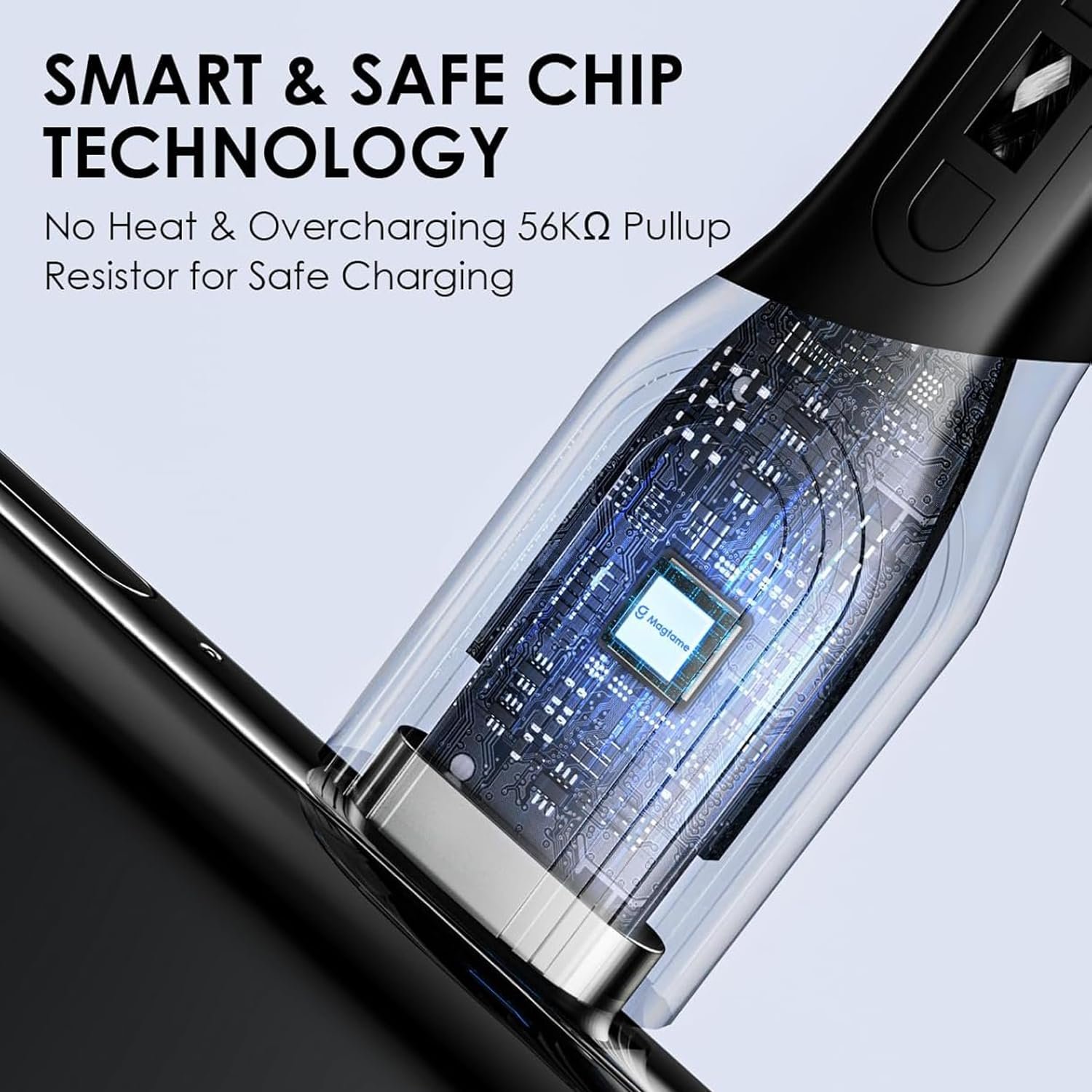 Sounce Type-C to Type-C 65W Ultra-Fast Charging & Sync Cable 3.1A Data Transfer Durable Nylon Braided USB C to USB-C Cord for Smartphones, Tablets, MacBooks & Devices 1 Meter (Black) - Image 3