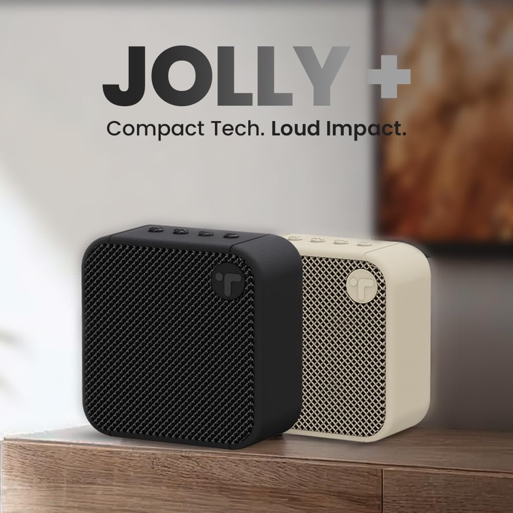 Toreto Jolly+ 10W Portable Bluetooth Speaker with BT v5.3, Up to 6H Playtime, Durable ABS Body, AUX/USB/TF Support, Type-C Charging & Rubber Carry Belt | Multi-Functional Controls (Black) - Image 4