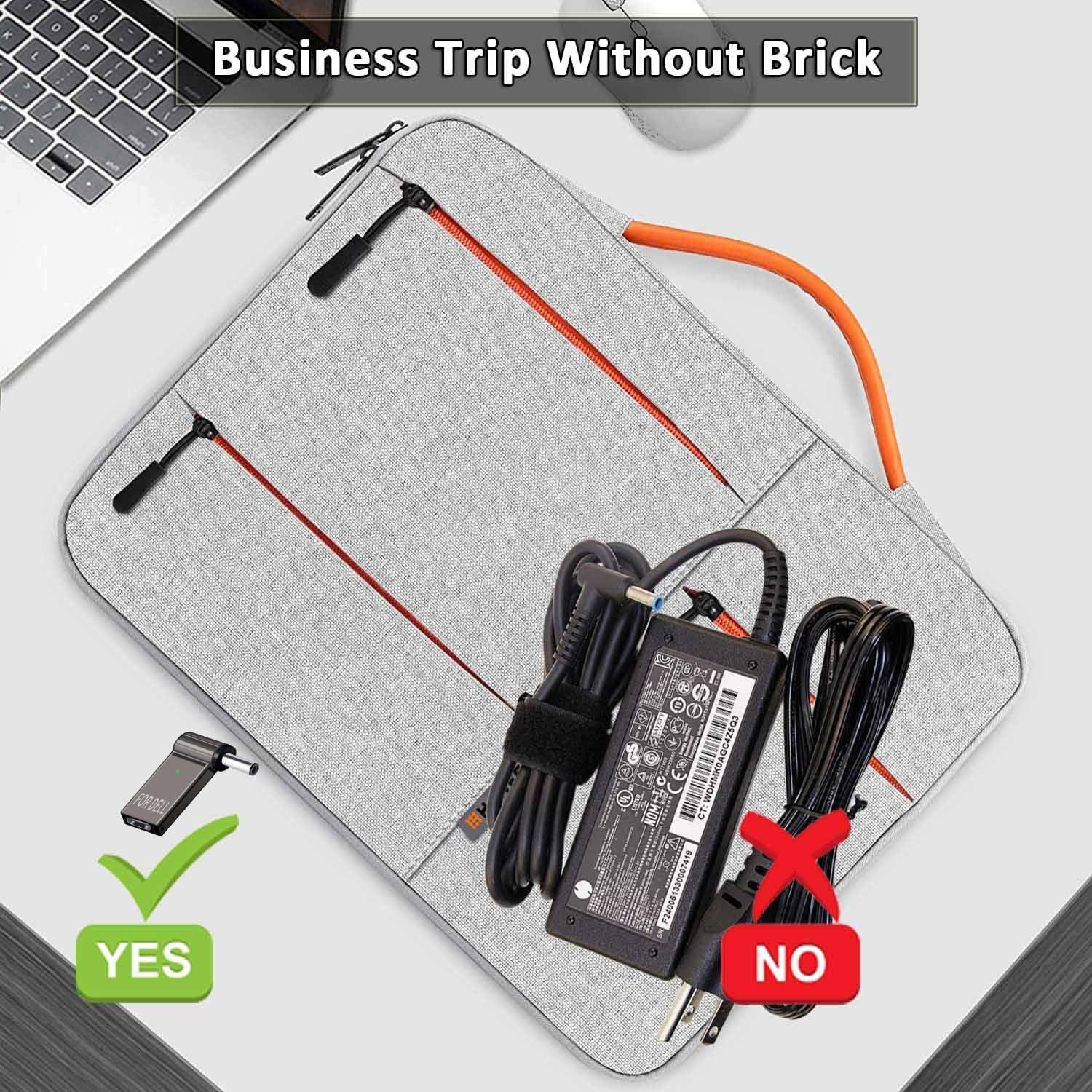 Tobo USB C To 4.5Mm Laptop Charging Adapter Female Type C To Male DC 4.5 X 3.0Mm Barrel Jack Plug 100W PD Power Charger Connector Round Tip Dll TD-1266CC, Grey - Image 4