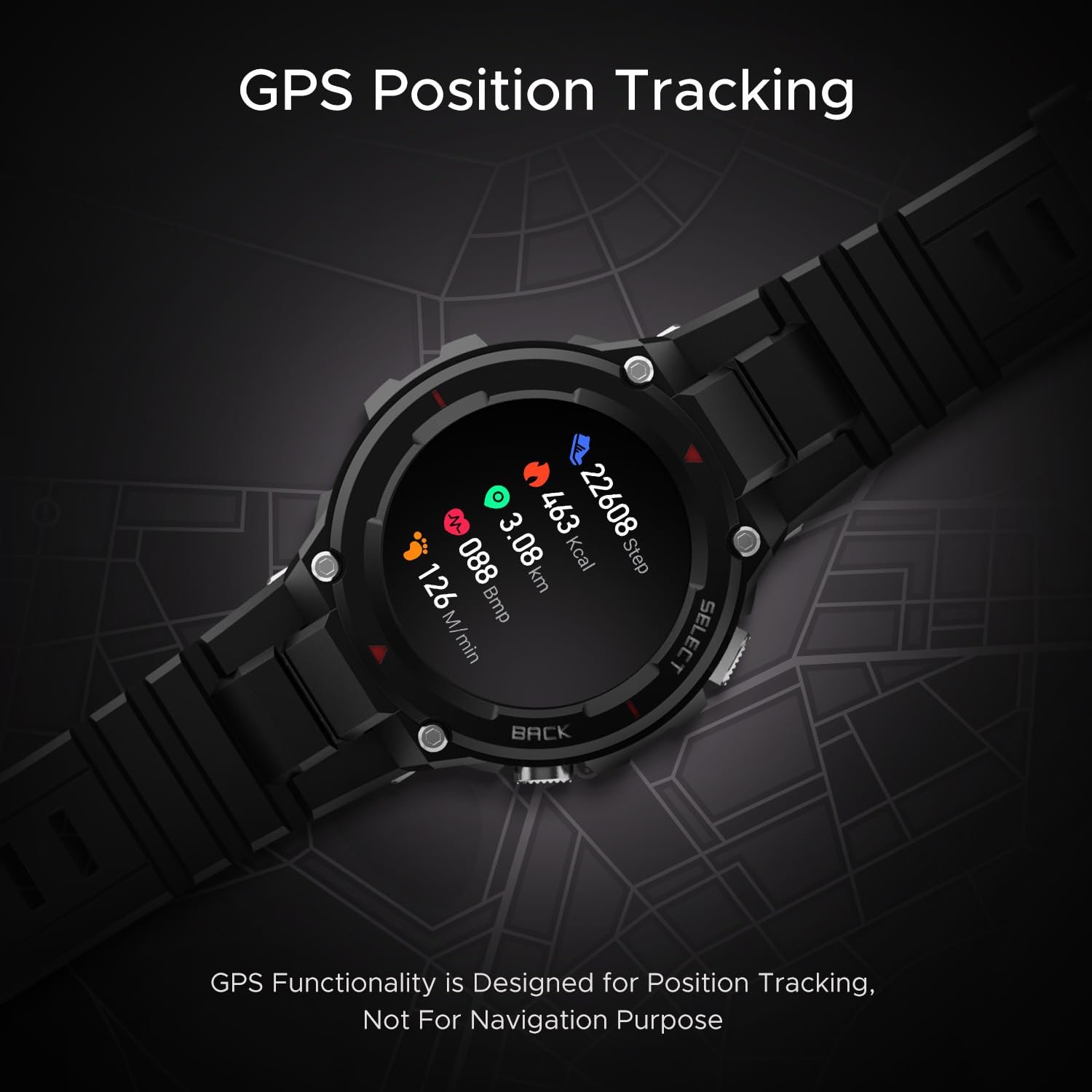 boAt Newly Launched Wave Force 3 w/ 1.39" (3.5 cm) HD Display, Robust Design, Bluetooth Calling, Widget Control, GPS Trajectory, E-Compass, Music & Camera Control, HR & SpO2 Monitoring(Active Black) - Image 3