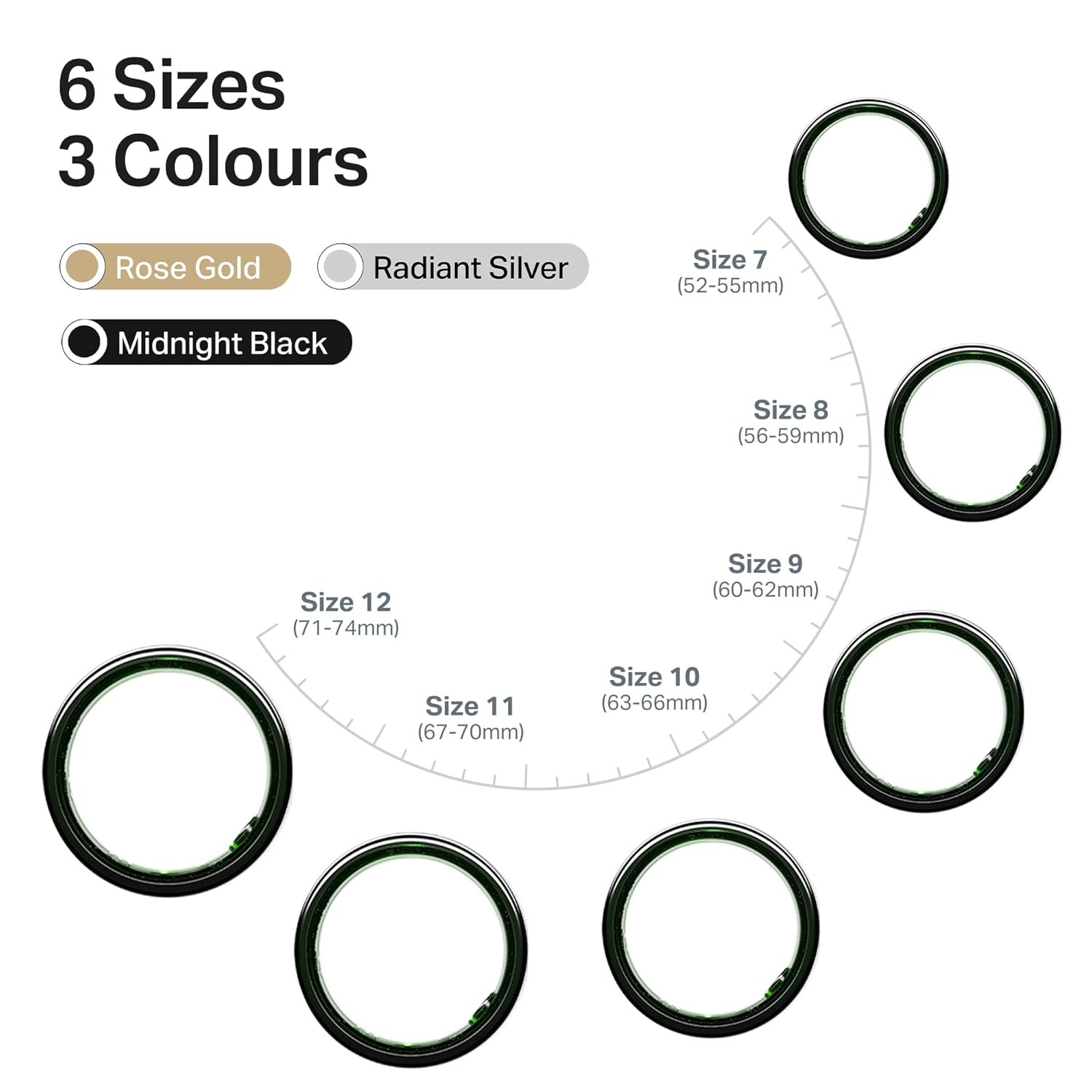 boAt New Launch SmartRing Active Plus, Auto Heart Rate, Sleep, SpO2, Stress & Skin Temperature Monitor, Stainless-Steel Build, Lightweight, 30-Days Battery, Magnetic Charging Case(9, Midnight Black) - Image 6