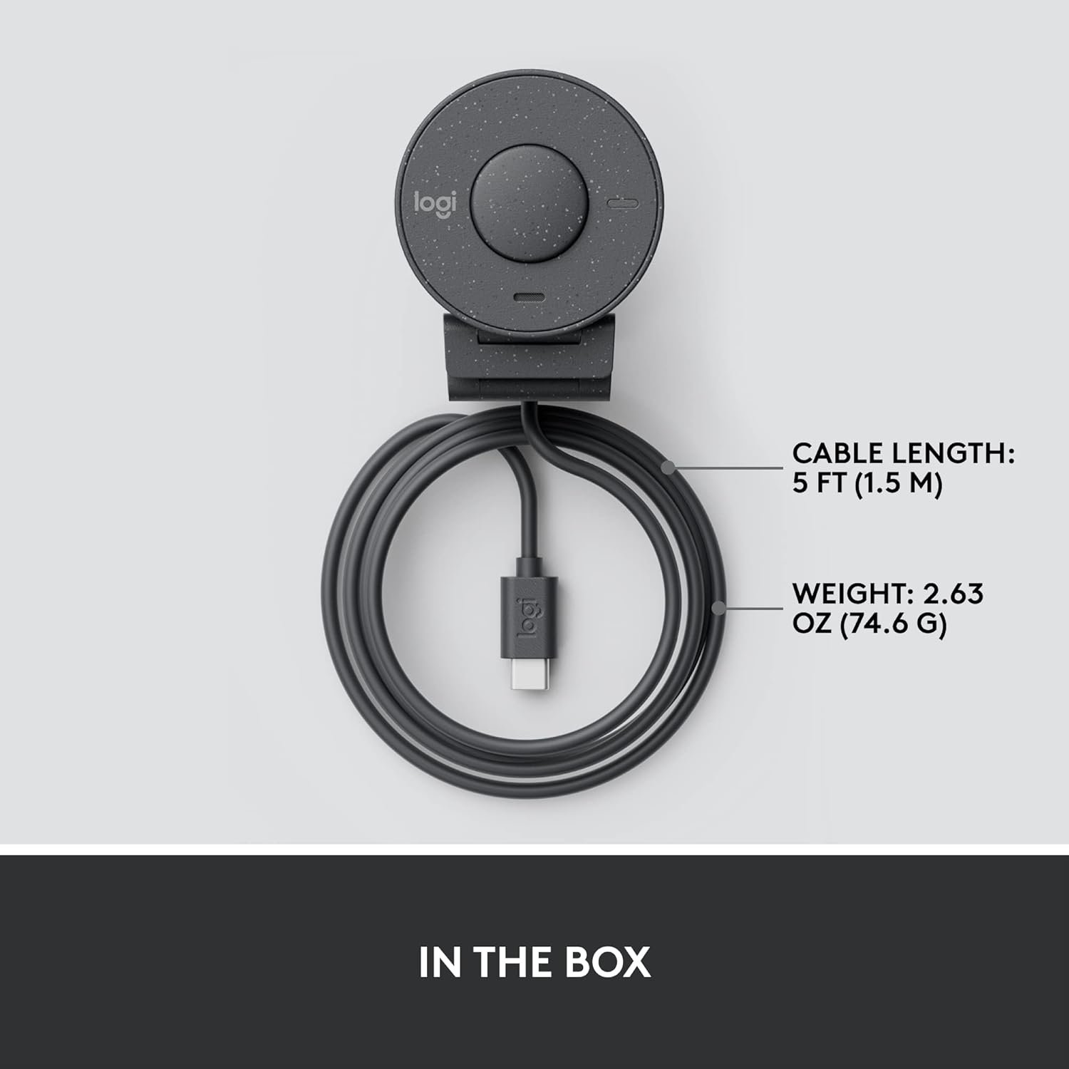 Logitech Brio 300 Full Hd Webcam with Privacy Shutter, Noise Reduction Microphone, USB-C, Certified for Zoom, Microsoft Teams, Google Meet, Auto Light Correction - Graphite - Digital - Image 7