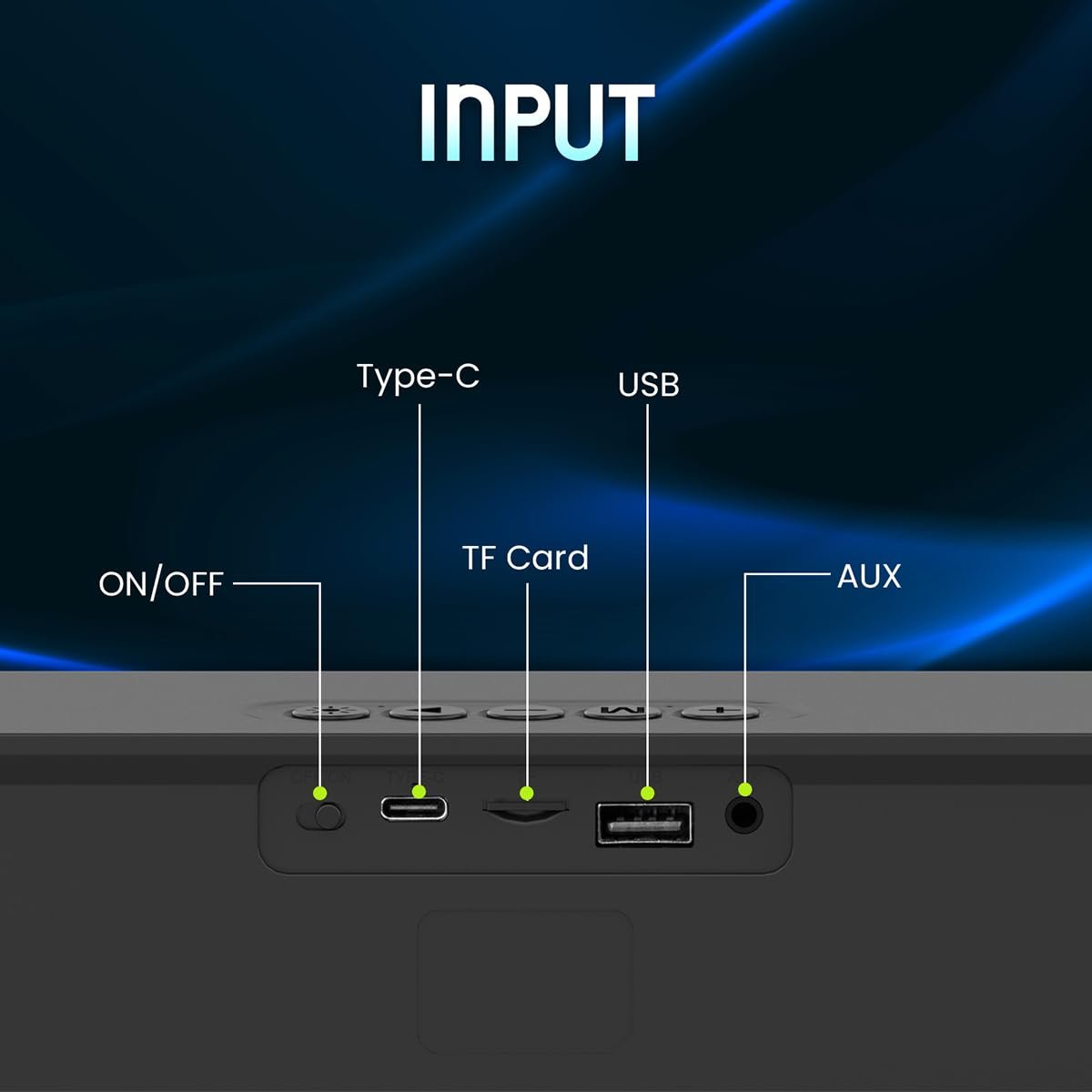 ACwO CARNIwAL 414 | 20W RMS Output | Dual Powerful Speakers | 10Hrs Music Playtime | TWS Function for Multi-Unit Pairing | Dynamic RGB Lights | Built-in FM Radio | Bluetooth Connectivity (Black) - Image 6