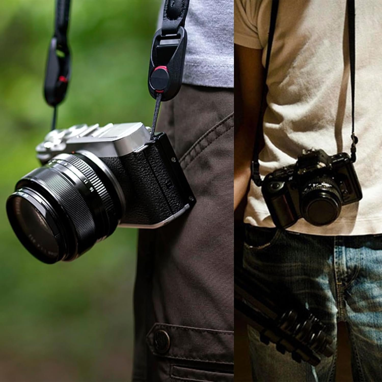 squishy 3Pcs Camera Strap, Camera Belt Strap with Quick Release Buckles, Adjustable Shoulder Strap for DSLR Cameras, Ideal for Travel, Outdoor Photography - Image 3