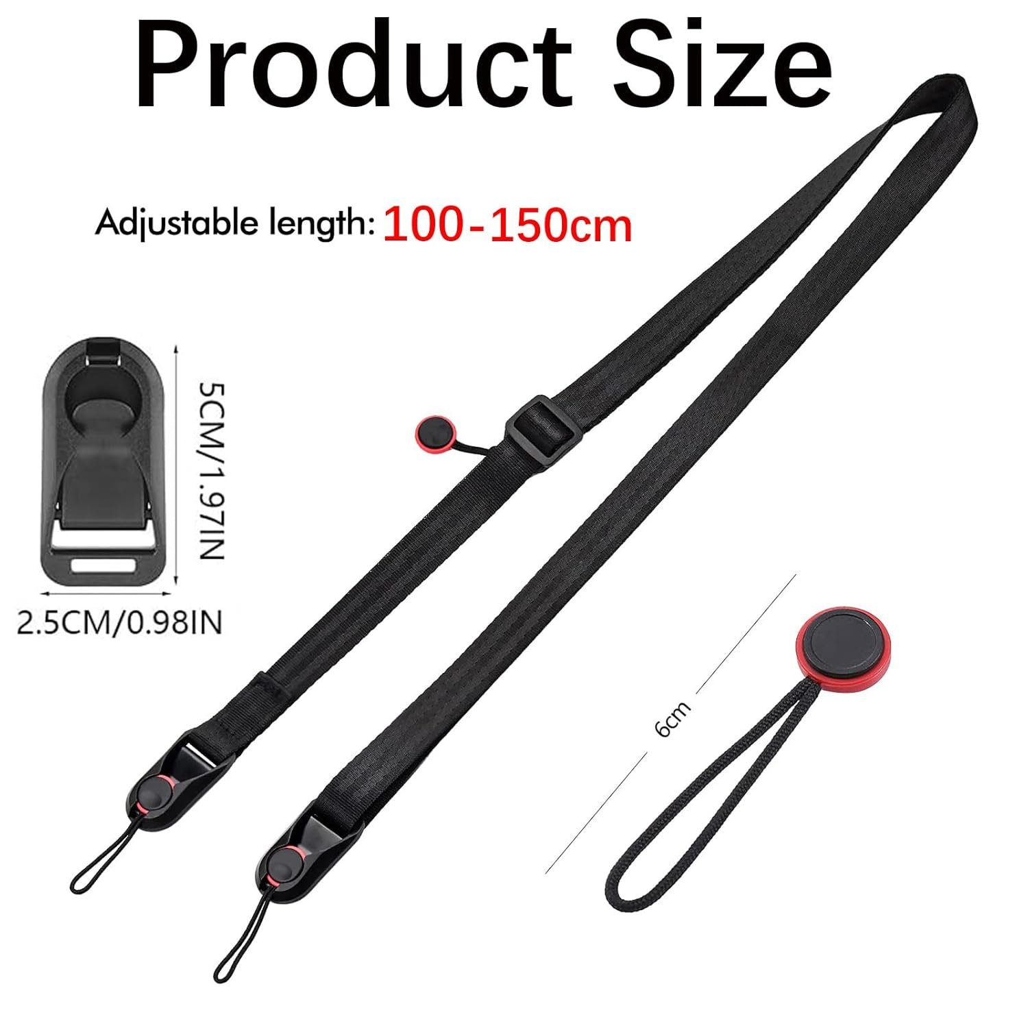 squishy 3Pcs Camera Strap, Camera Belt Strap with Quick Release Buckles, Adjustable Shoulder Strap for DSLR Cameras, Ideal for Travel, Outdoor Photography - Image 5