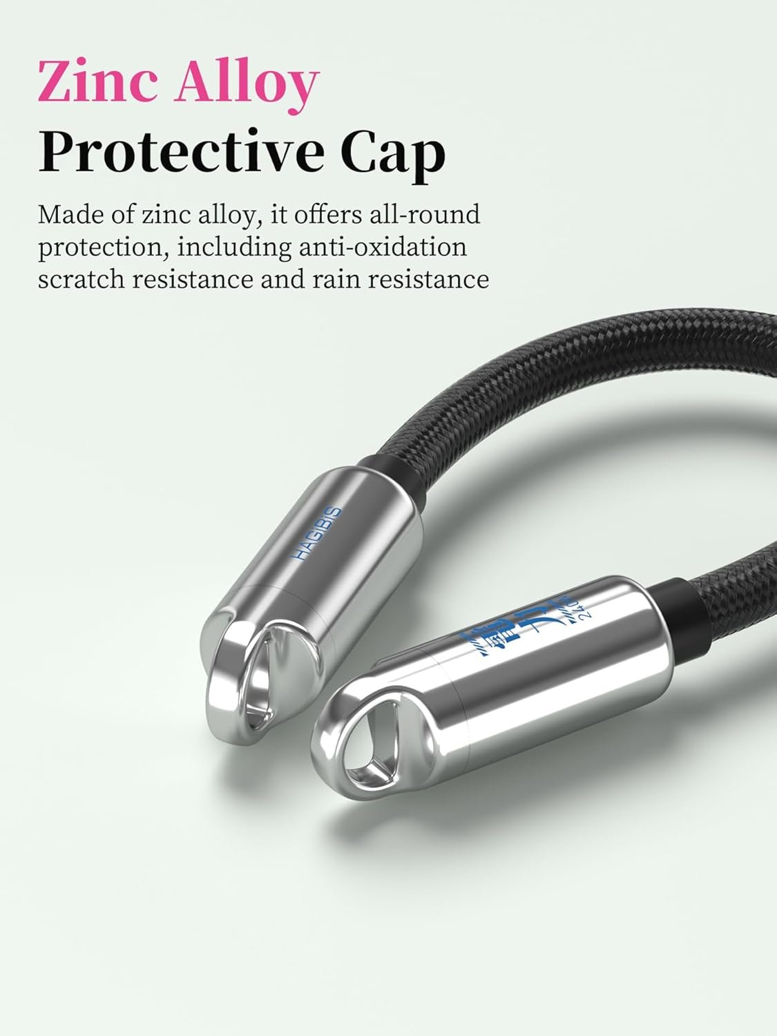 Hagibis USB C Cable with Phone Lanyard, Portable 240W Fast Charging Cable with 480Mbps Data Transfer, Short Type-C to C Cable Wrist Lanyard for iPhone 17 16 15 Pro Max, iPad Pro (Silver, 30cm) - Image 3