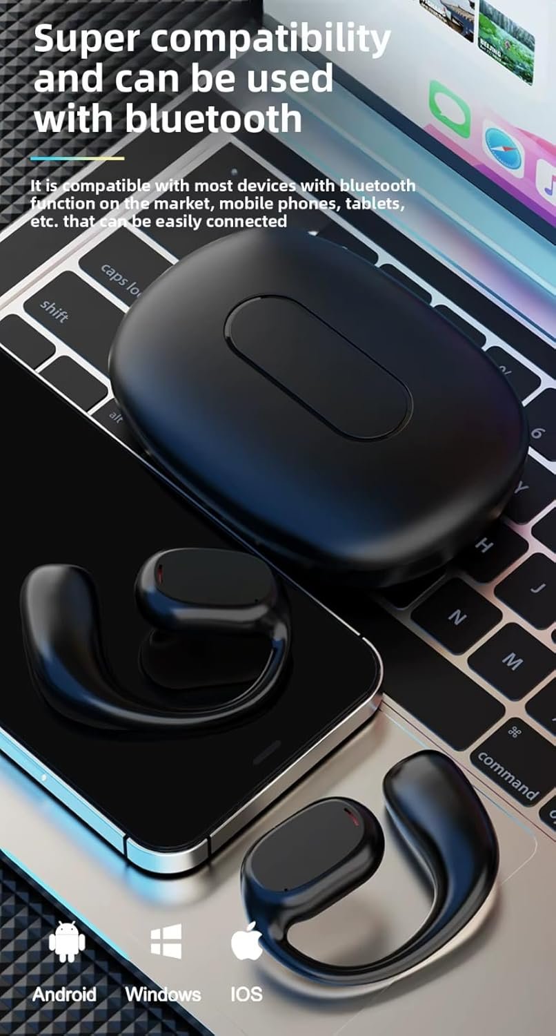 JS272 Sense OWS Wireless Over Ear Earphones | Situational Awareness | 15Mm Titanium Drivers | 40 Hrs Playback | Bluetooth V5.4 | Sports Headphone | ENC Mic for Calling | 40Ms Low Latency | Black - Image 6