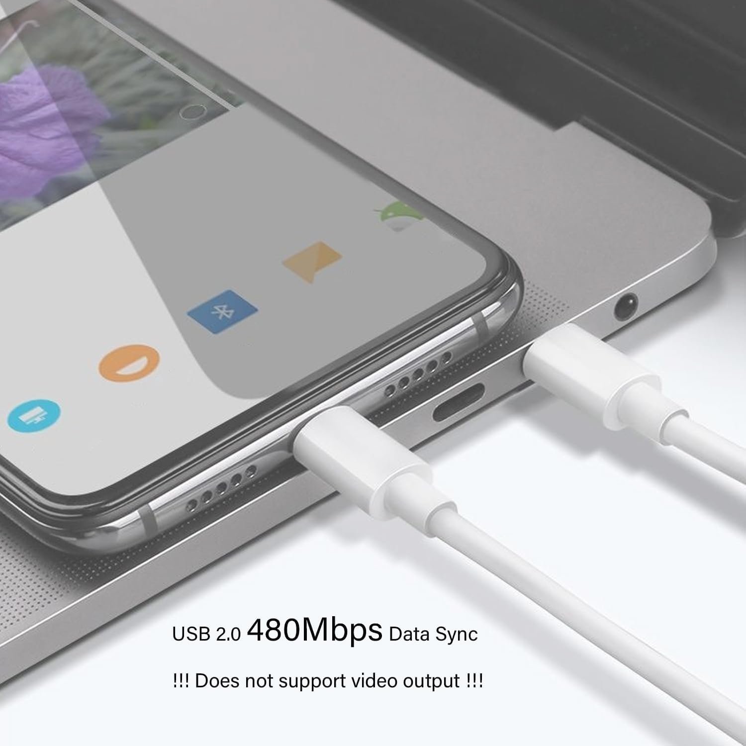 EDNITA Original USB-C to C Type 1M Fast Charging Cable (Apple MFi Certified) for iPhone 16/16 Pro/Max/15/15 Pro/Max/Samsung Galaxy S24/S23/S22/S21/iPad & More-White-Pack Of 1 - Image 5