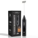 Coffee Frother Electric Rechargeable Coffee Maker Machine for Home Electric Coffee Frother Machine & Milk Whisker with Dual Spring Tech GetSetNova | 1 Year Warranty | Free Recipe Book (Frother)