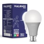 Halonix 10W Motion Sensor Led bulb | Color-6500K White | Auto on- Auto Off light | Motion sensor light | Pack of 1 | b22d