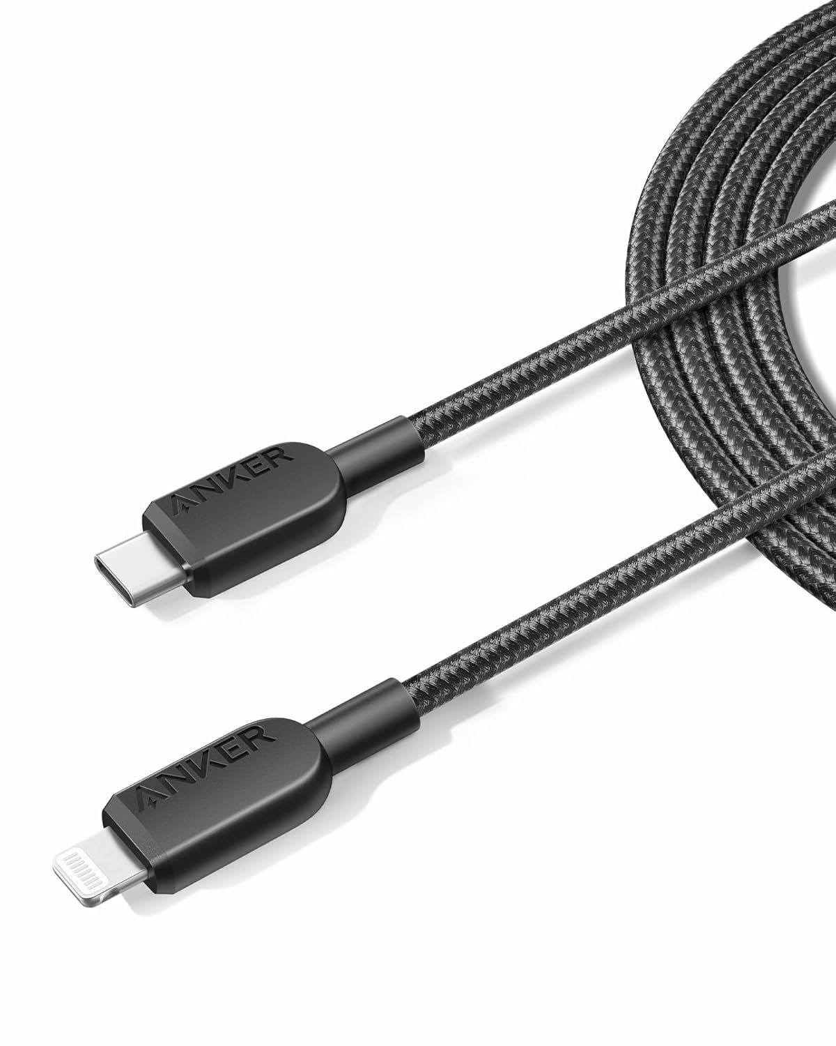 Anker USB C to Lightning Cable, 310 USB-C to Lightning Braided Cable(6ft, Black), MFi Certified, Fast Charging Cable for iPhone 14 Plus 14 14 Pro Max 13 13 Pro iPhone 12 (Charger Not Included) - Image 2