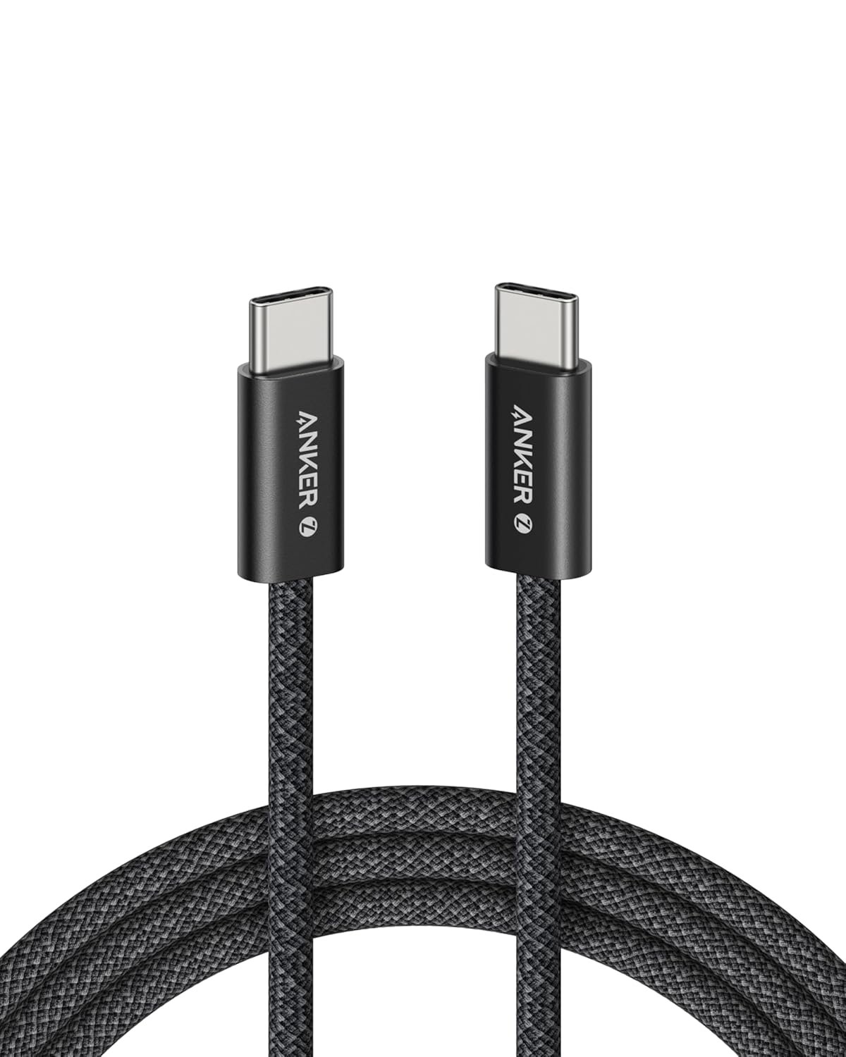 Anker Zolo USB C to USB C Cable, Braided and Dirt-Free Type C Fast Charging Cable, Slim Connector, for iPhone 16 Series, MacBook (240W) (Black, 6ft) - Image 2