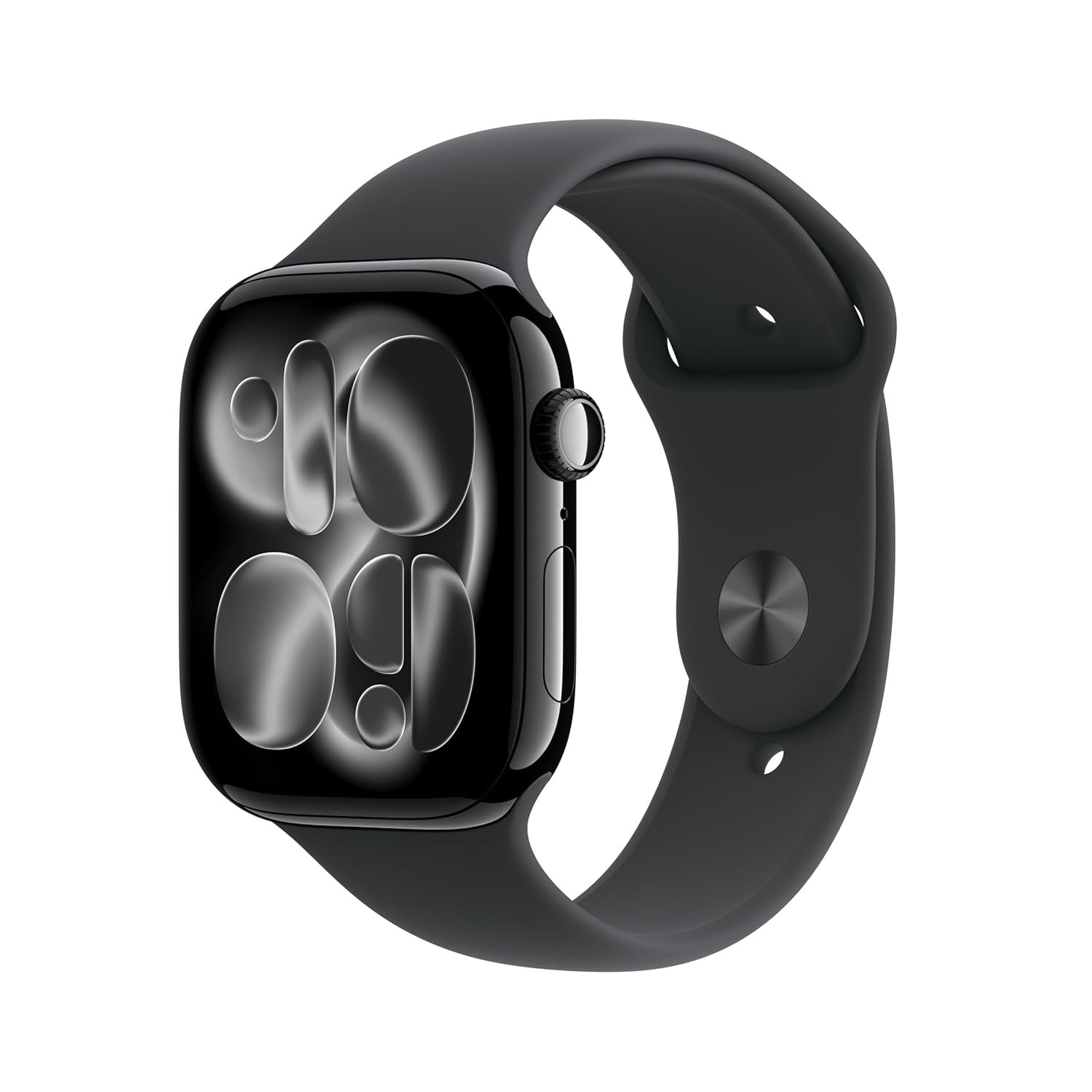 Apple Watch Series 11 GPS + Cellular 46mm Jet Black Aluminium Case with Black Sport Band - S/M - Image 2