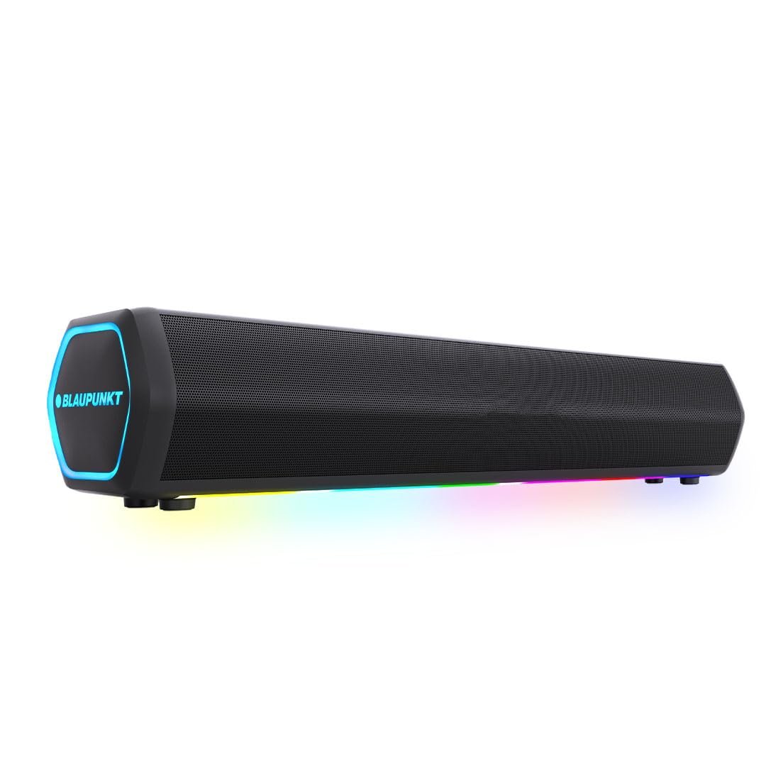 Blaupunkt Newly Launched SBA20 Pro 25W Bluetooth Soundbar with 2000mAh Battery I RGB Lights I Honeycomb Design I AUX, Bluetooth, USB & TWS I BT Speaker for TV, Mobile, PC, Laptops - Image 2