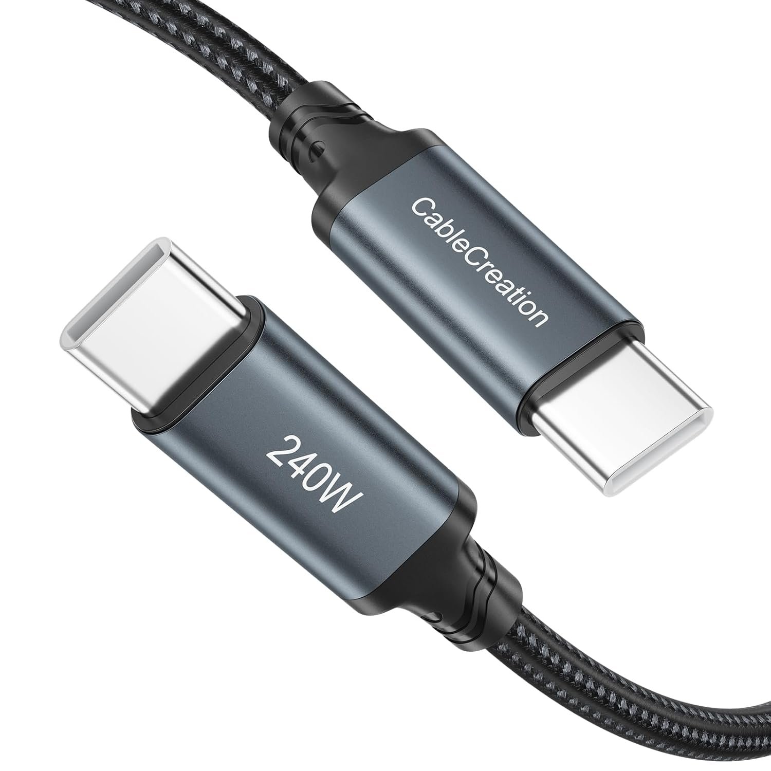 CableCreation USB C iPhone 15 Charger Fast Charging Cable 10FT 240W, Braided 5A USB Type C to C Fast Charger Cord, USBC to USBC Power Cable for iPhone 15 Pro, MacBook, iPad, Phones, Android, Black - Image 2