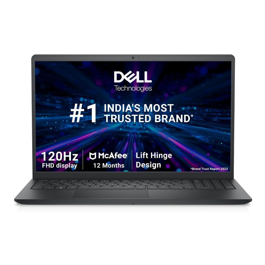 Dell 15, AMD Ryzen 3 7320U Processor (8GB RAM / 512GB SSD/Windows 11 + Office H&S 2024 + M365 / 15.6"(39.62 Cm) FHD Display / 12 Month Mcafee/Black Color/ 1.63 Kg/Thin & Light Laptop - Image 2