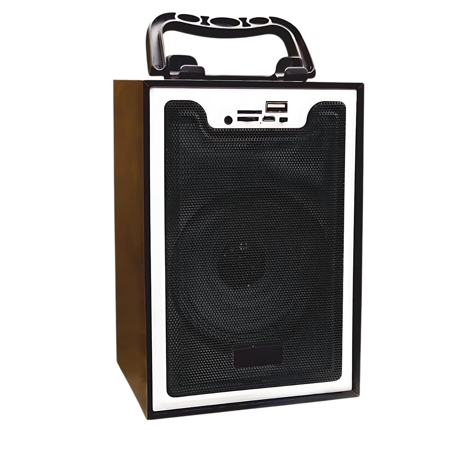 Drumstone (10 Years Warranty Portable Wooden Bluetooth Speaker 10W – Super Bass, 8H Playtime, USB/FM/AUX/SD Card – Wireless Stereo Sound for Travel, Office, Gift – Compact & Stylish Music Box - Image 2