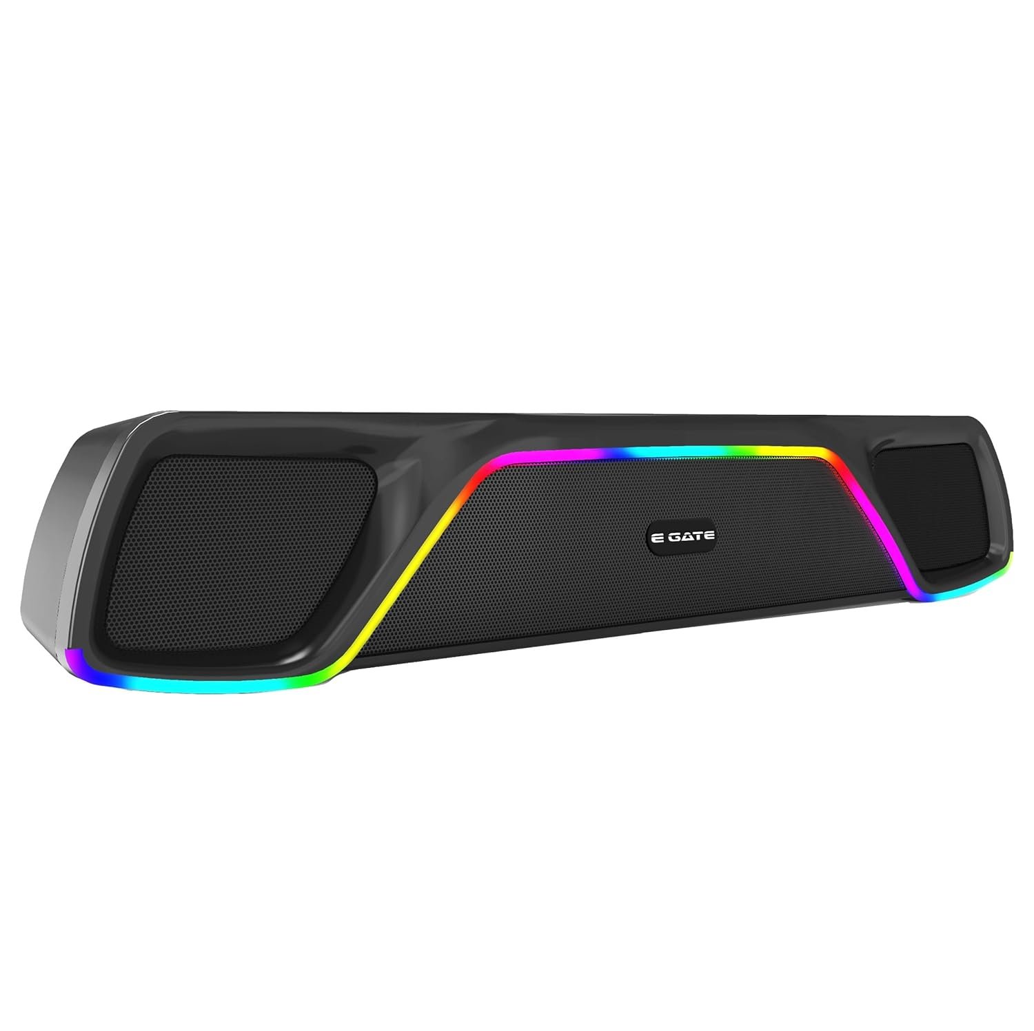 E GATE C207 |18Watt Bluetooth Soundbar, 52mm Driver, 2.0 Channel, Ambient RGB Light, Upto 18 Hrs* Backup from 2000 mAH Battery, Hands Free Call, TWS, AUX, USB, mSD, FM, BT 5.4v - eGate Sound bar - Image 2