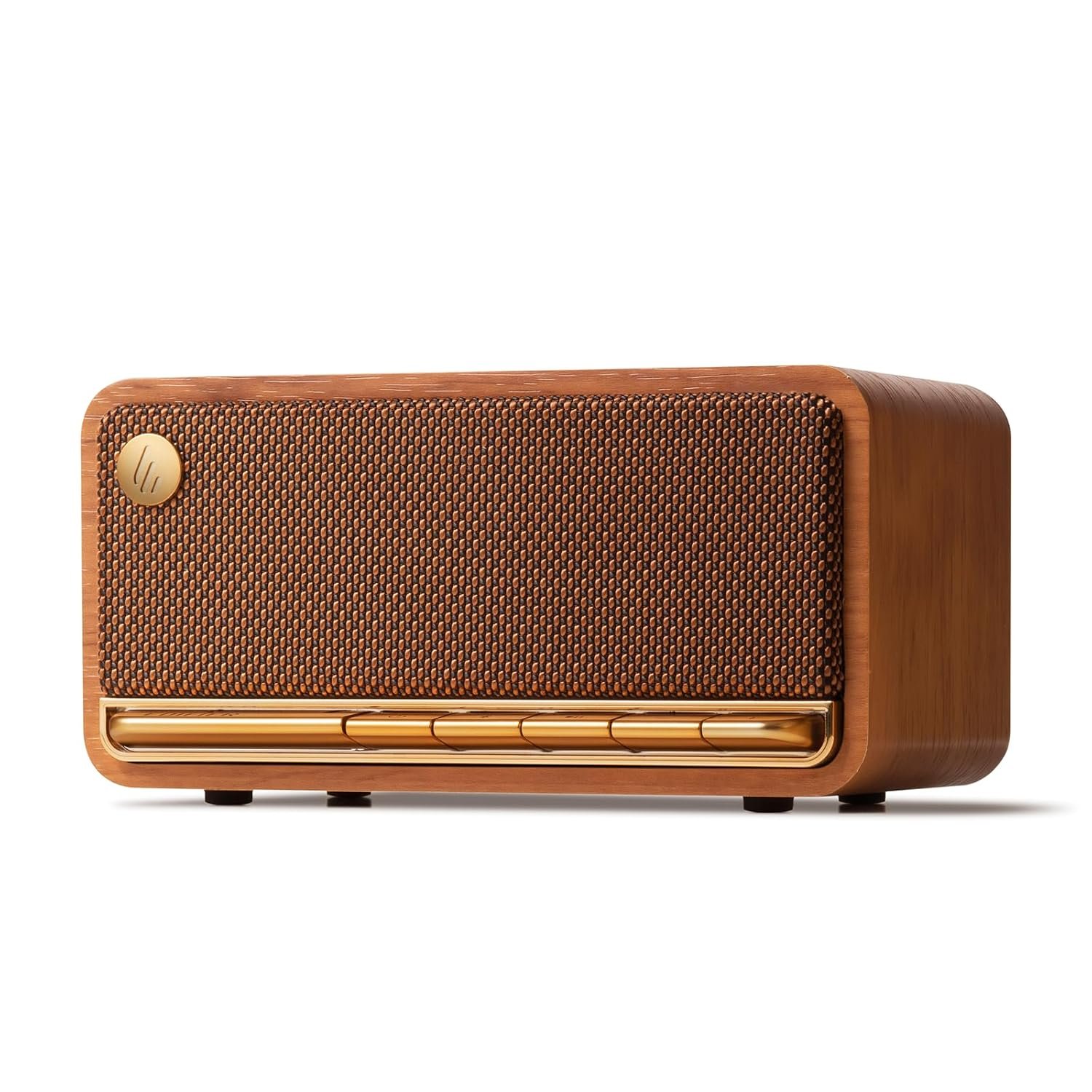 Edifier MP230 Tabletop Bluetooth Speaker, Retro Wooden Design, Dual 10W Stereo Sound, Class-D Amplifier, Bluetooth 5.0, 9-Hour Playtime, TF Card & AUX Support- Brown - Image 2
