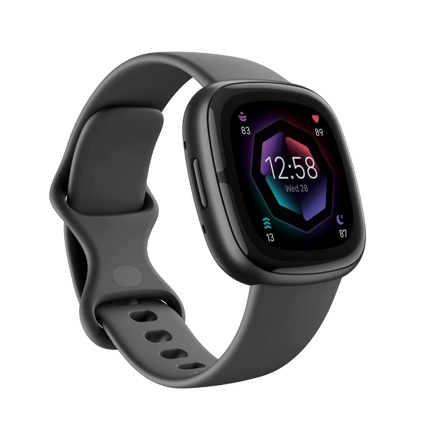Fitbit Sense 2 Health & Fitness Watch (Shadow Grey/Graphite Aluminium) with 6-Month Premium Membership - Image 2