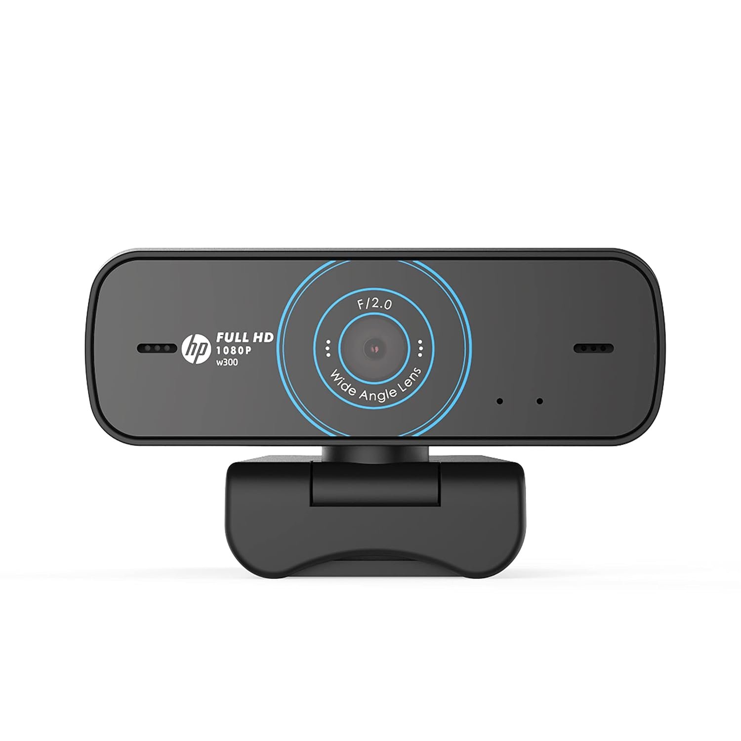 HP w300 1080P 30 FPS FHD Webcam with Built-in Dual Digital Mic, Plug and Play Setup, Wide-Angle View for Video Calling on Skype, Zoom, Microsoft Teams and Other Apps/ 1 Year Warranty (1W4W5AA),Black - Image 2