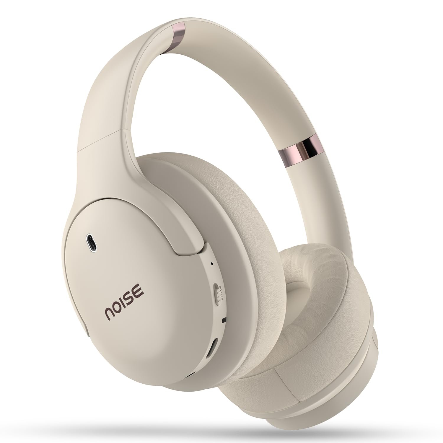 Noise Airwave Max 4 Wireless Over Ear Headphones with 70H Playtime, ENC, 40mm Driver, Low Latency(up to 40ms), Dual Pairing, BT v5.4 (Calm Beige) - Image 2